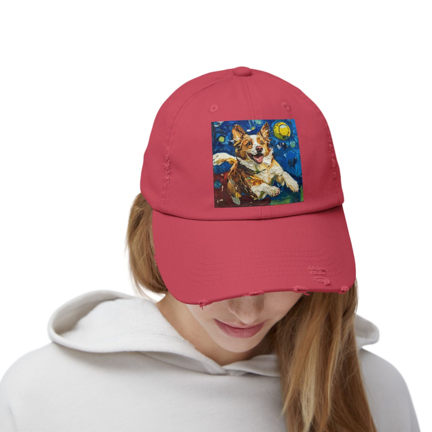 Pickleball Australian Shepherd Lovers Unisex Distressed Cap, Pet Lover Gift, Casual Hat, Unique Dog Art Cap, Birthday Gift for Dog Owners