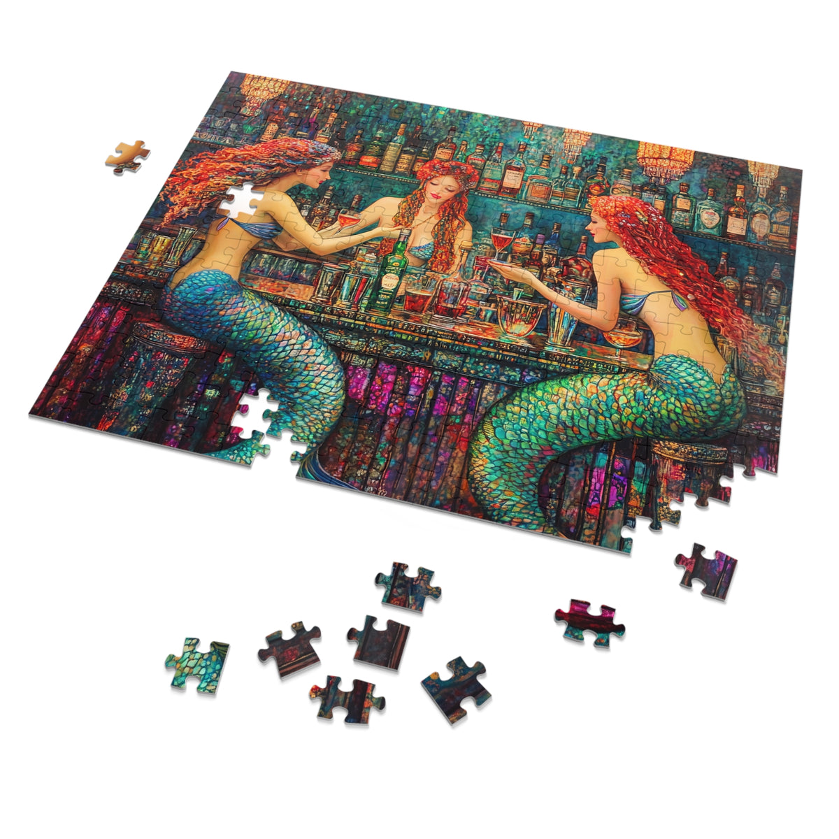 Mermaid Bar Gift Store Jigsaw Puzzle | 500-Piece Puzzle with Tin