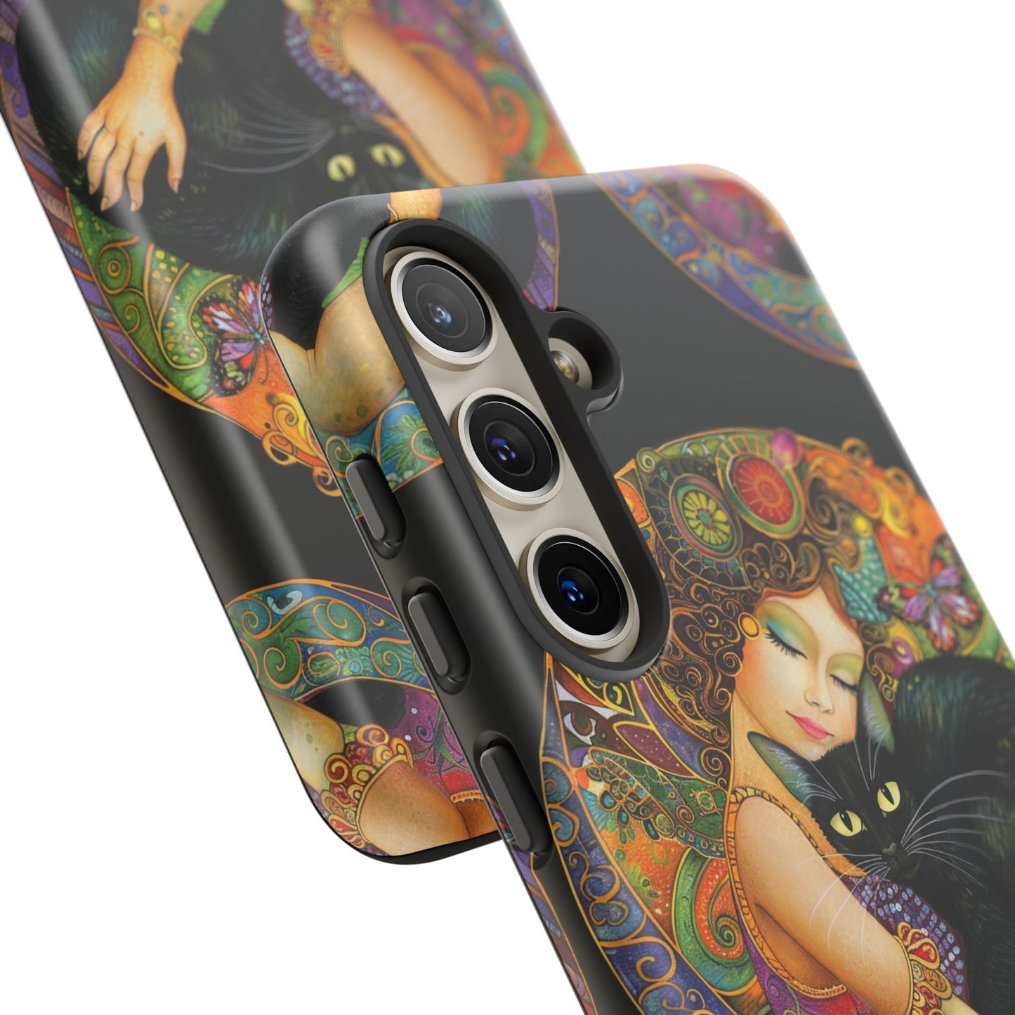 Tough Cases Phone Case, Colorful Protective Cover for Cat Lovers, Trendy Gift for Birthdays, Unique Art Phone Accessories