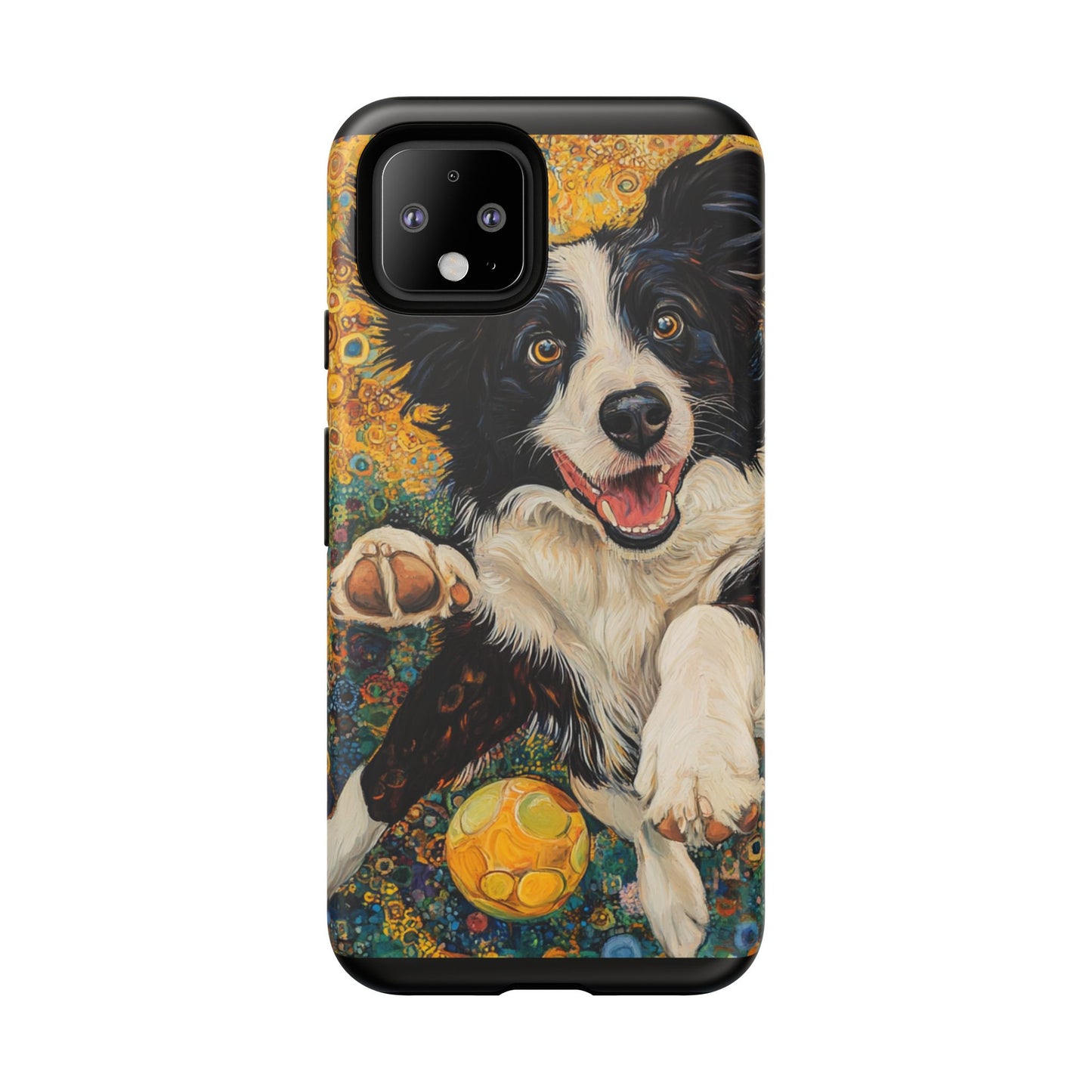 Border Collie Phone Case, Tough Cases, Pet Gifts, Customized Dog Accessories, Dog Mom Gift, Colorful Animal Artwork