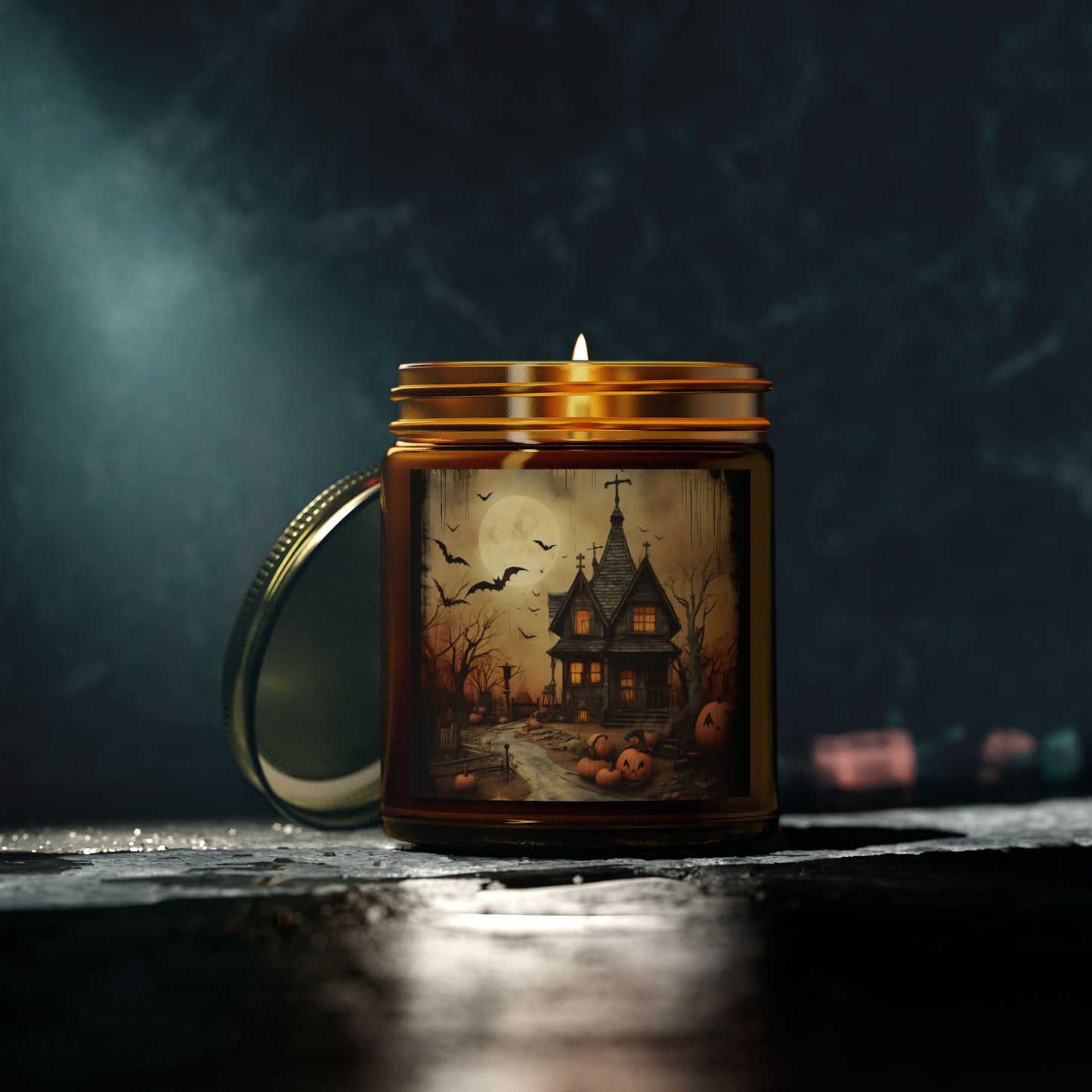 Halloween Haunted House Scented Candle | Spooky Home Decor, Gifts for Fall, Aromatherapy Candle, Unique Candle for Halloween
