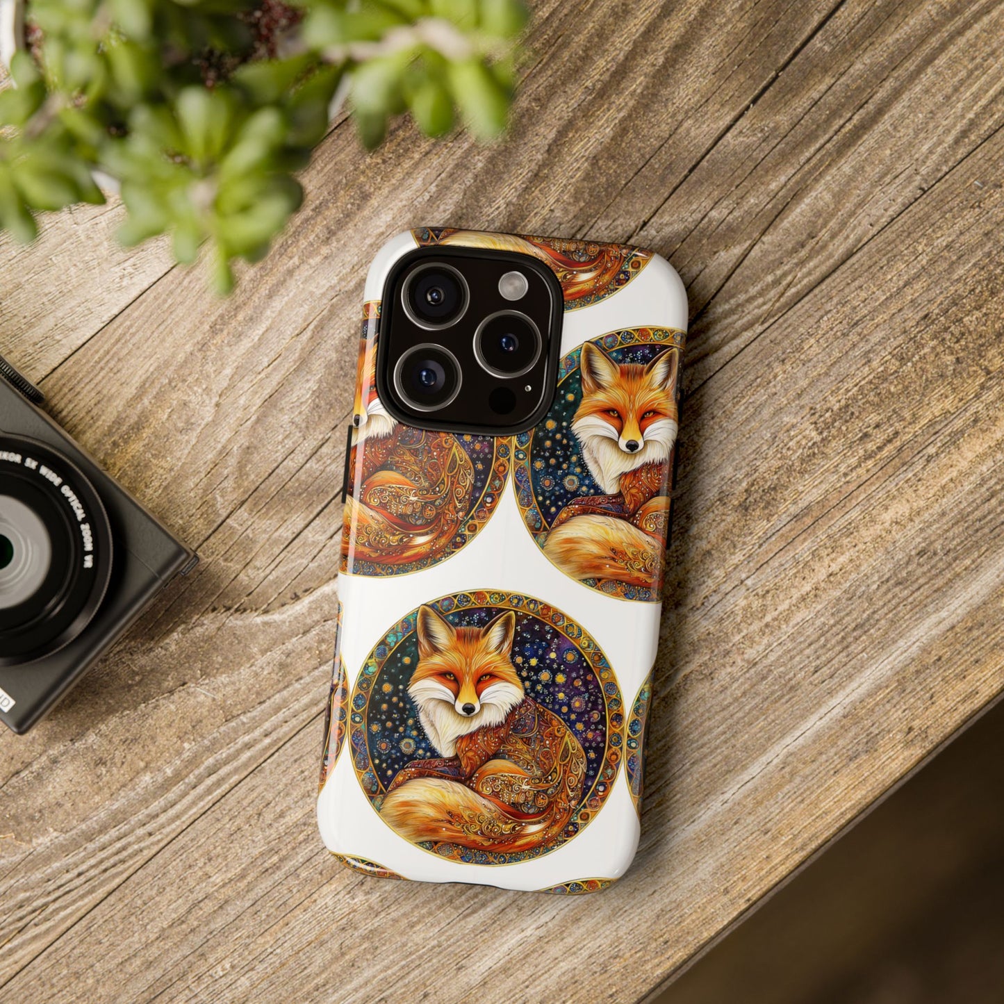 Artistic Fox Phone Case, Tough Phone Cover, Unique Gift for Animal Lovers, Stylish Tech Accessory, Nature-Inspired Decor