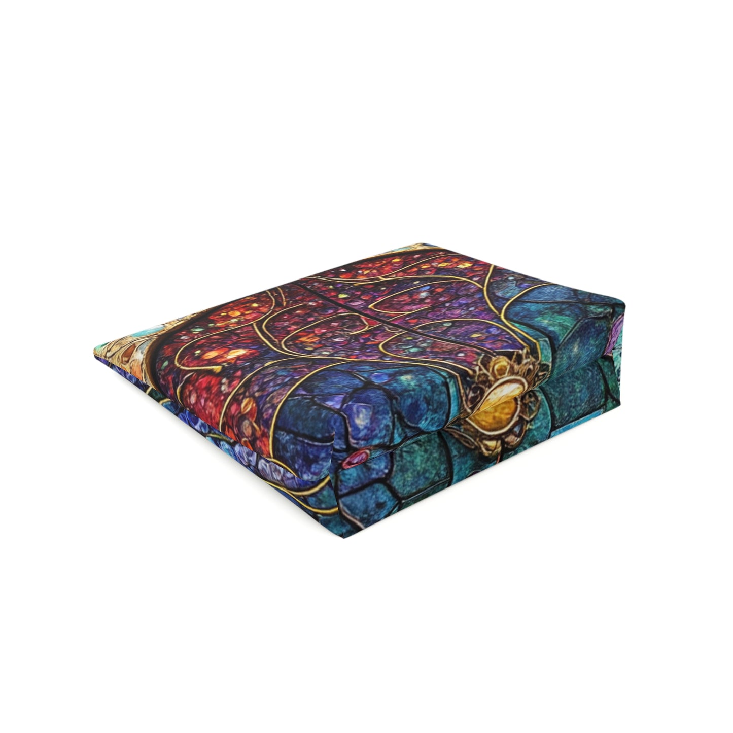 Fairy Door Colorful Cotton Cosmetic Bag, Vibrant Makeup Organizer, Artistic Travel Pouch, Gift for Her, Holiday Toiletries Case