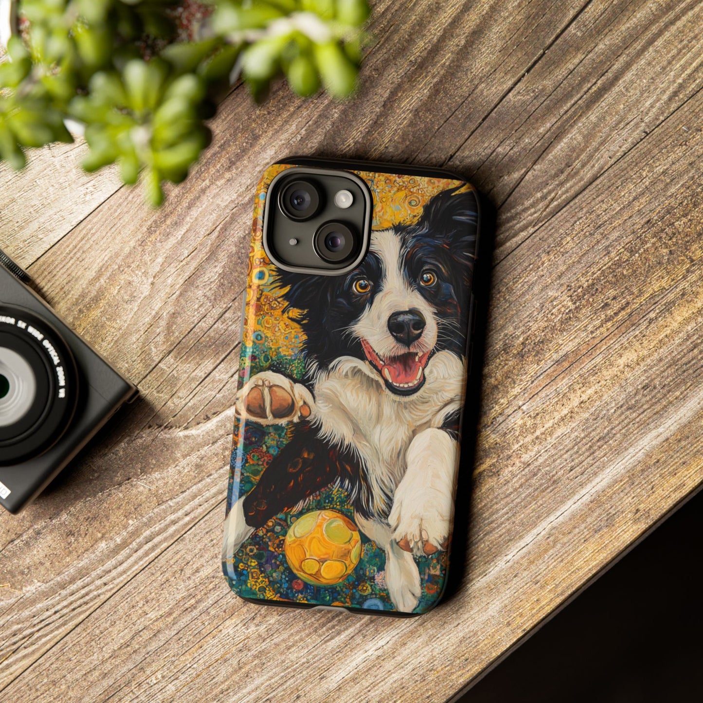 Border Collie Phone Case, Tough Cases, Pet Gifts, Customized Dog Accessories, Dog Mom Gift, Colorful Animal Artwork