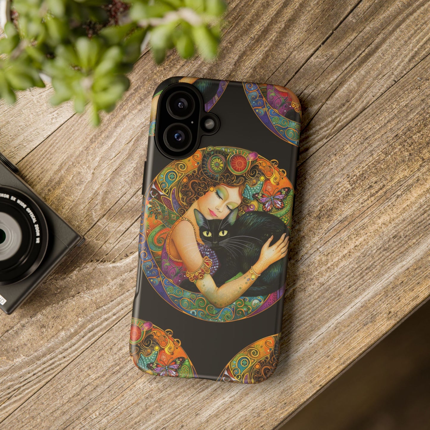 Tough Cases Phone Case, Colorful Protective Cover for Cat Lovers, Trendy Gift for Birthdays, Unique Art Phone Accessories