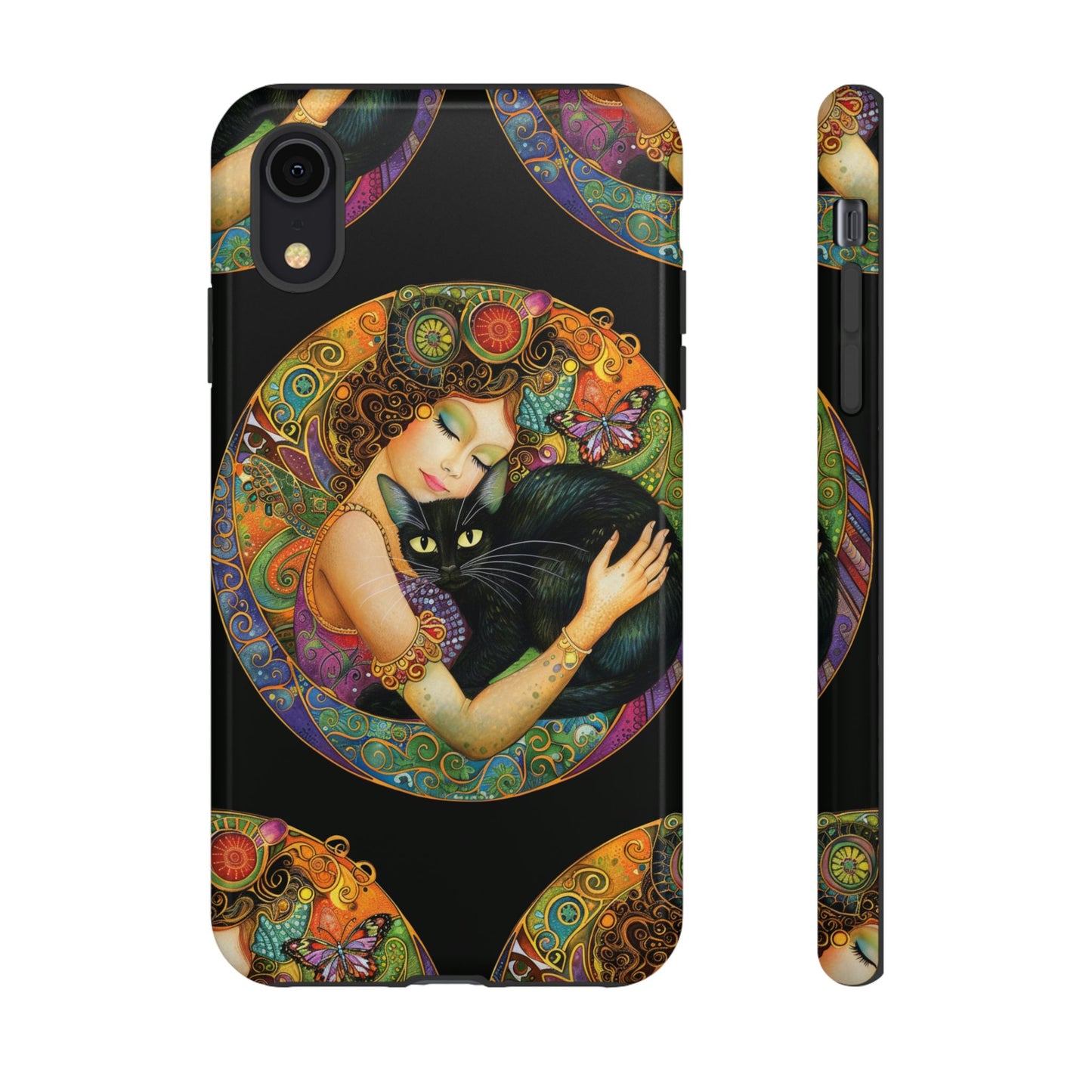Tough Cases Phone Case, Colorful Protective Cover for Cat Lovers, Trendy Gift for Birthdays, Unique Art Phone Accessories