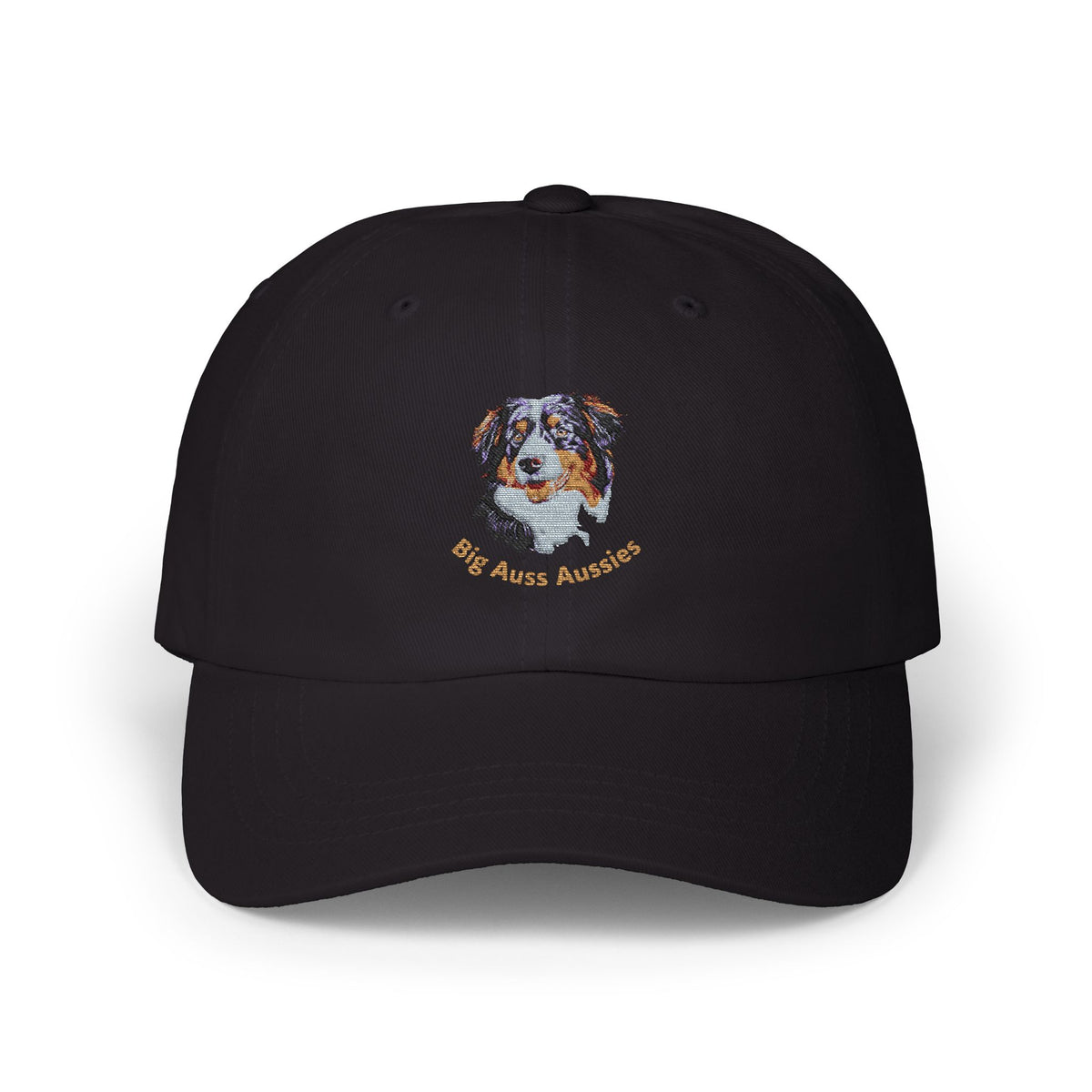 Big Auss Aussies Embroidered Custom Dog Dad Cap with Australian Shepherd Design