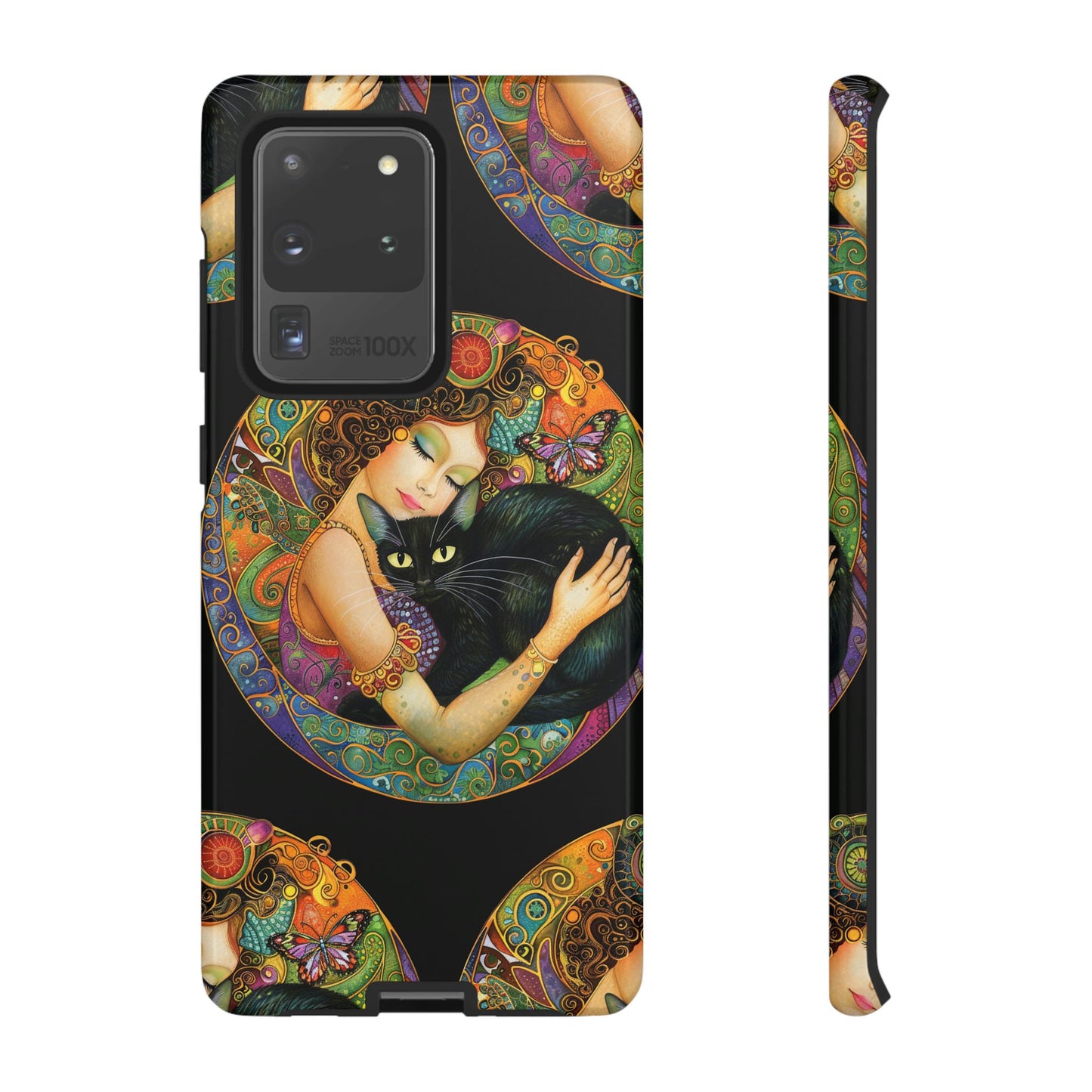Tough Cases Phone Case, Colorful Protective Cover for Cat Lovers, Trendy Gift for Birthdays, Unique Art Phone Accessories
