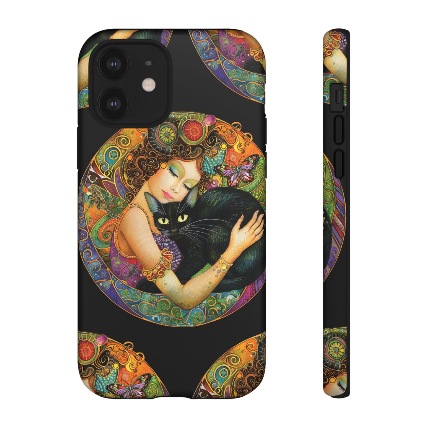 Tough Cases Phone Case, Colorful Protective Cover for Cat Lovers, Trendy Gift for Birthdays, Unique Art Phone Accessories