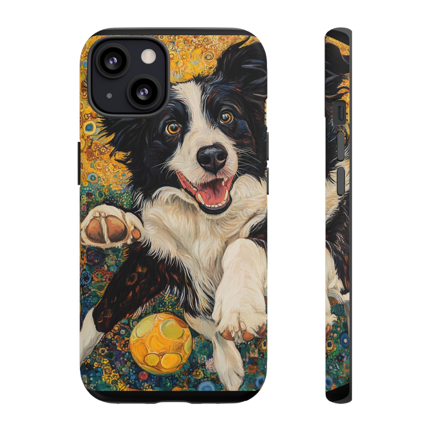 Border Collie Phone Case, Tough Cases, Pet Gifts, Customized Dog Accessories, Dog Mom Gift, Colorful Animal Artwork
