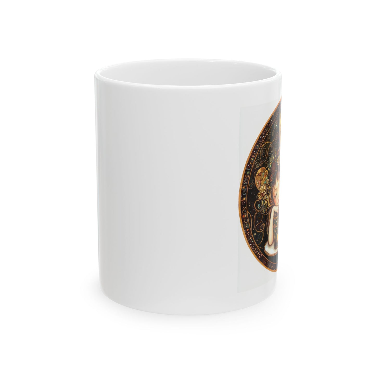 ArtisticTea Time Fairy Collection, "Persian Rose" , Perfect Gift for Coffee Lovers, Vibrant Artwork, Unique Drinkware, Home Decor,