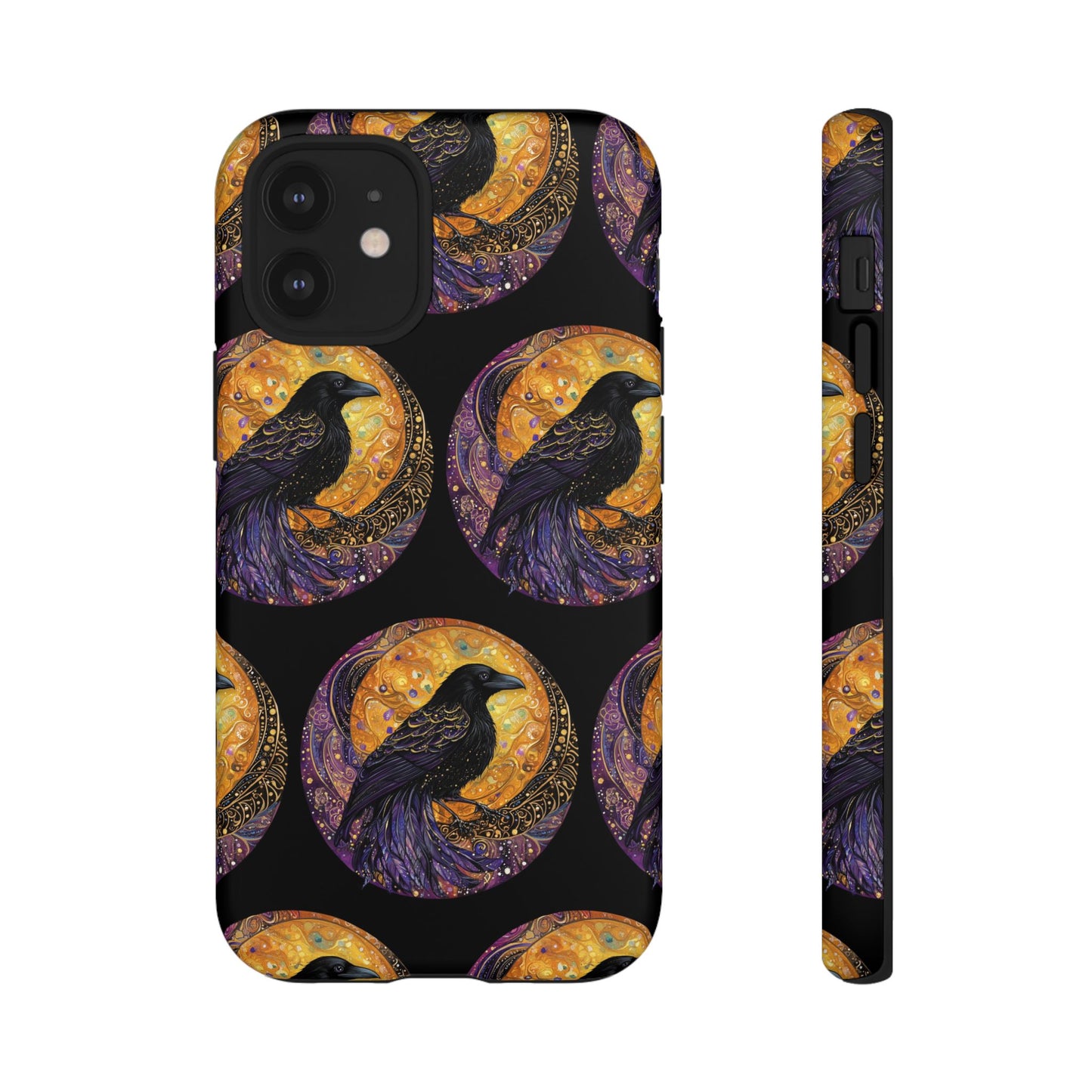 Raven Celestial Phone Case, Astrological Gift, Bird Lover Accessory, Tough Phone Cover, Gothic Aesthetic, Halloween Tech Decor
