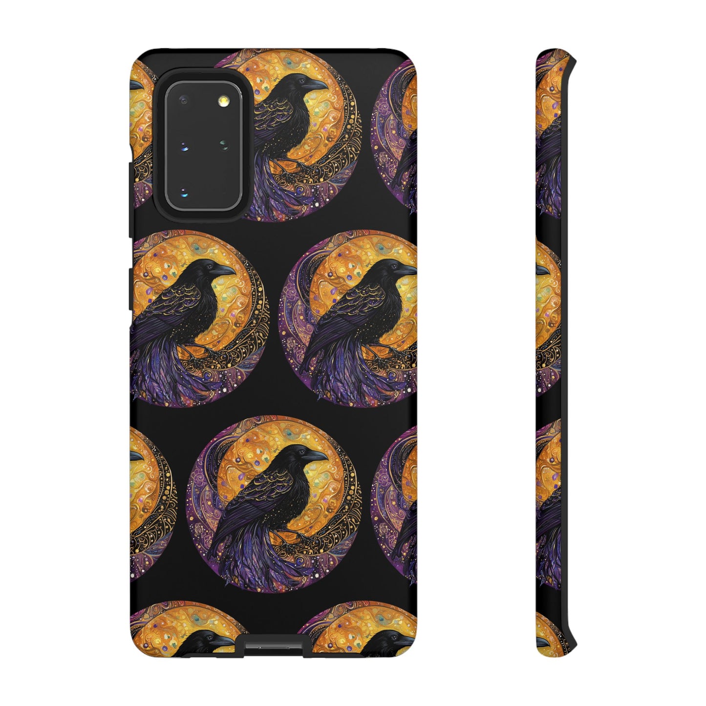Raven Celestial Phone Case, Astrological Gift, Bird Lover Accessory, Tough Phone Cover, Gothic Aesthetic, Halloween Tech Decor