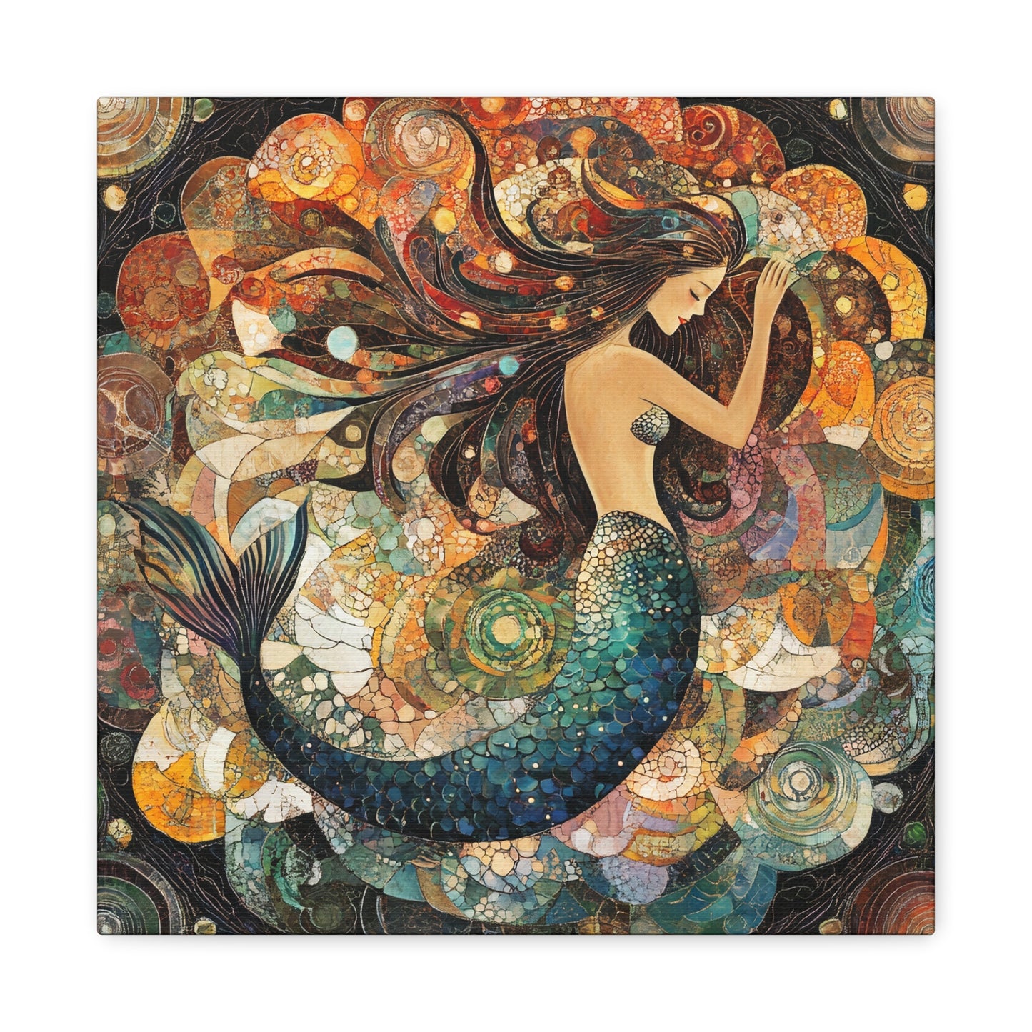 Mermaid Art Print, Canvas Wall Decor, Ocean-Themed Home Decor, Unique Gift for Mermaid Lovers, Nautical Wall Art, Coastal Decor