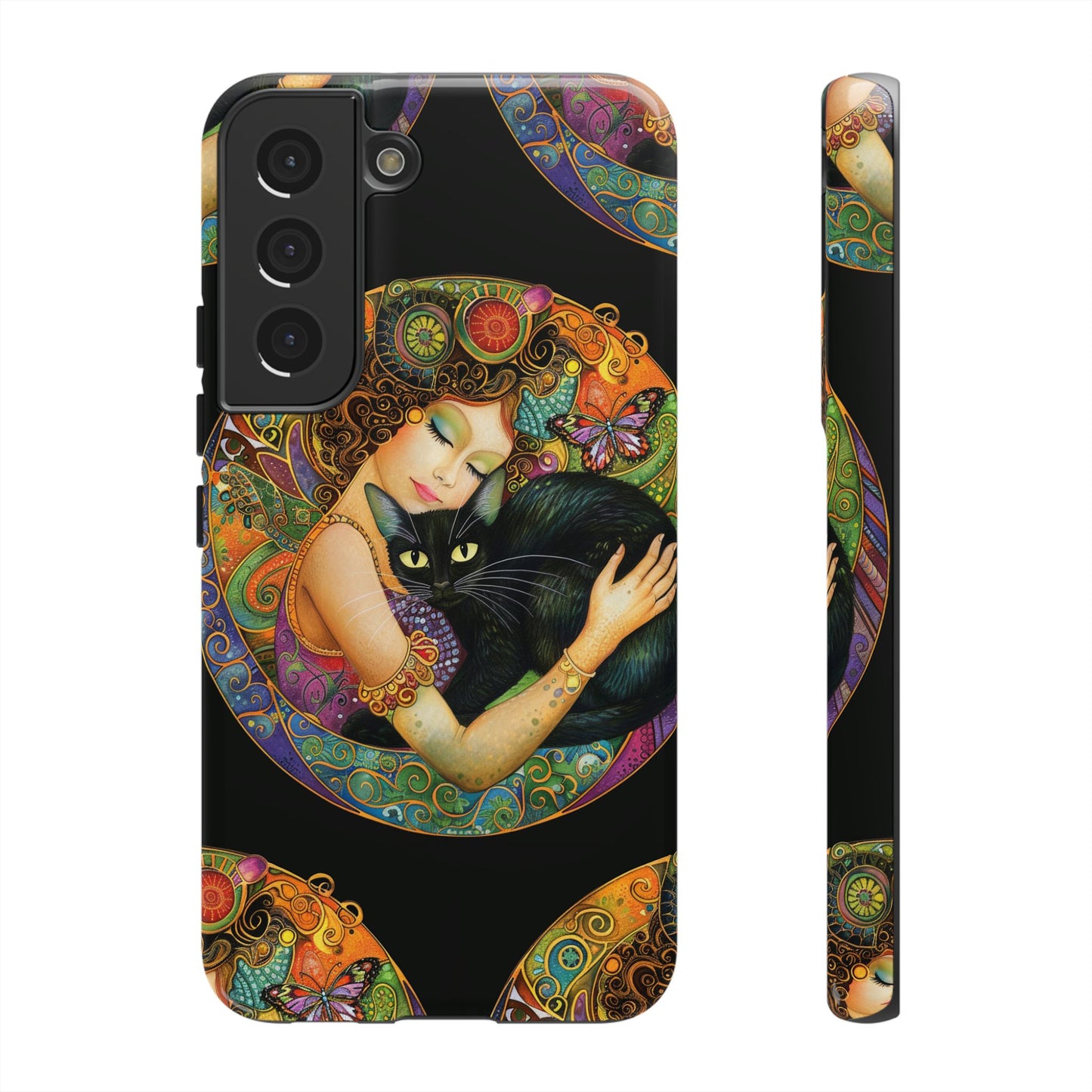 Tough Cases Phone Case, Colorful Protective Cover for Cat Lovers, Trendy Gift for Birthdays, Unique Art Phone Accessories