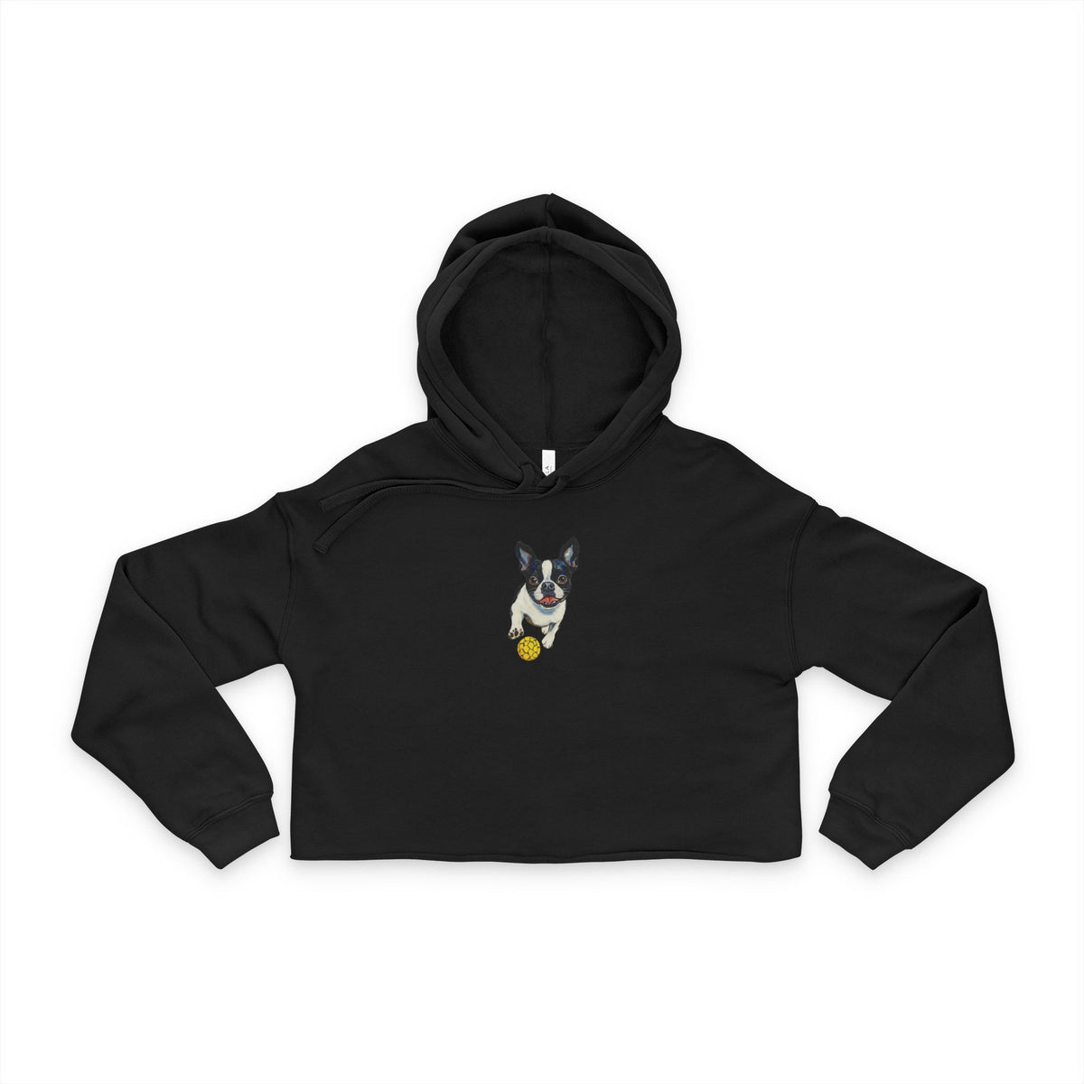 PickleBall Boston Terrier Women's Cropped Hoodie