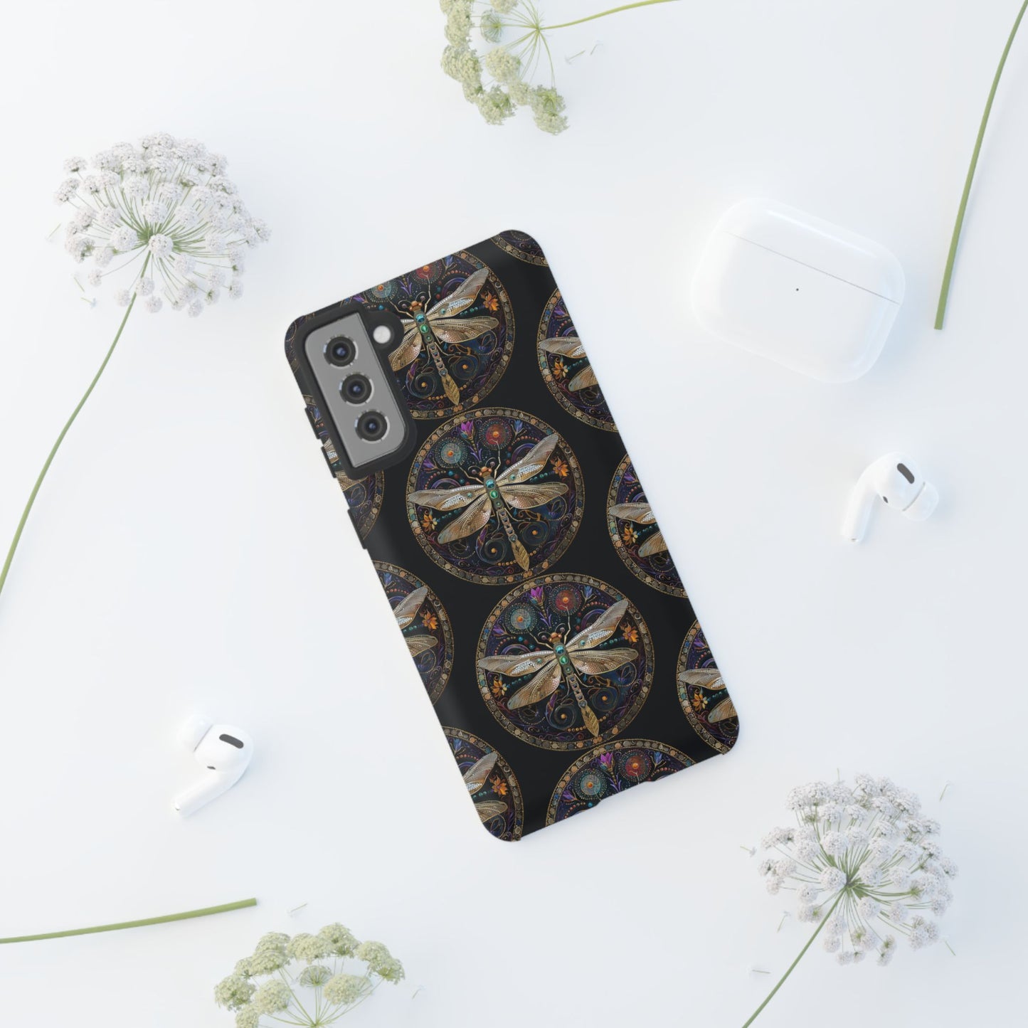 Dragonfly Phone Case, Tough Phone Cover, Artistic Cell Phone Accessory, Gift for Nature Lovers, Unique Phone Protector