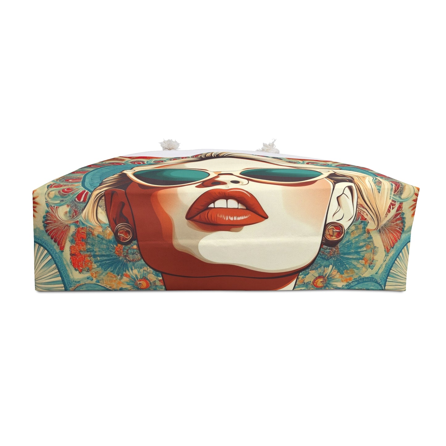 Palm Springs Retro Sunglasses Weekender Bag Retro Floral Design