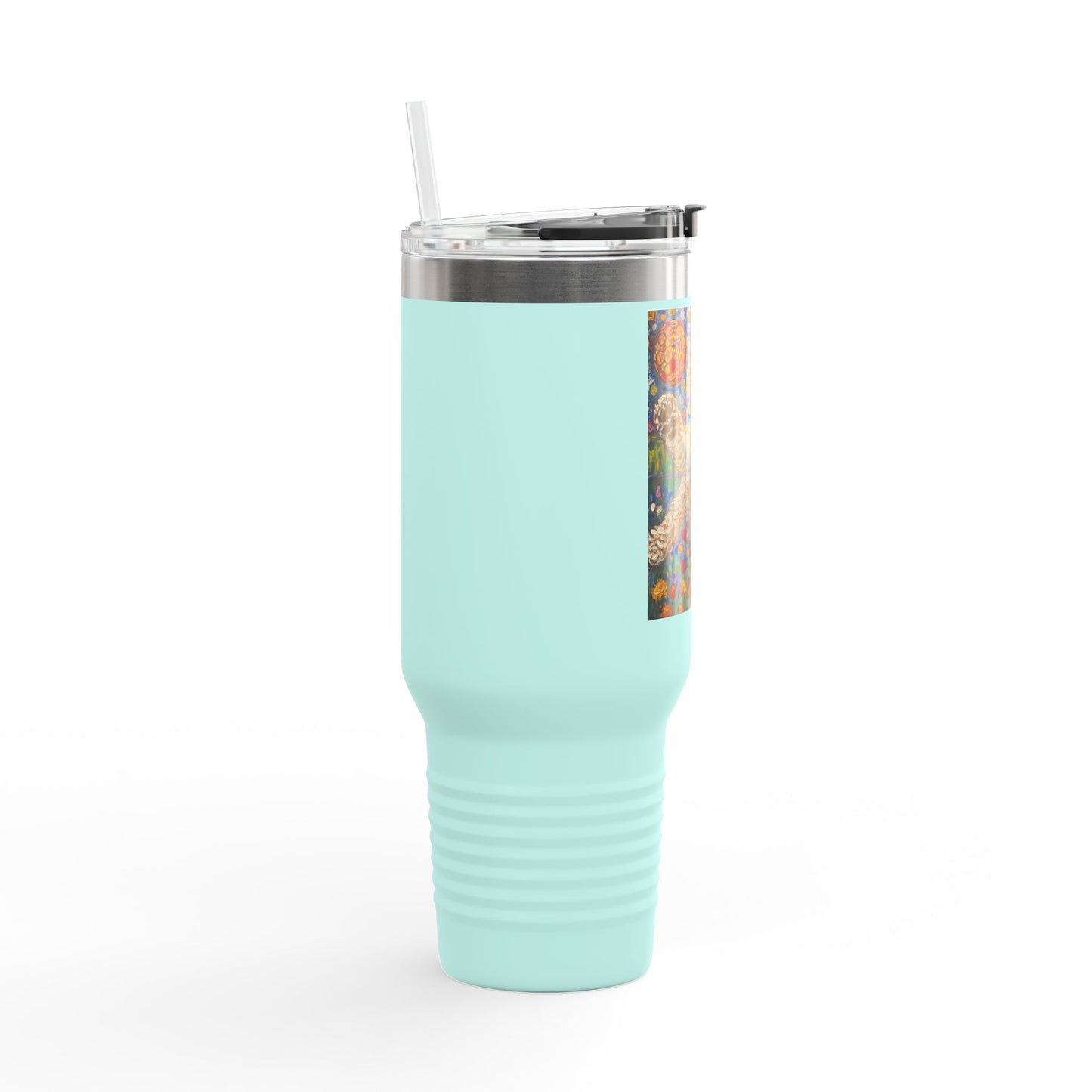 Doodle Pickleball Insulated Travel Mug - 40oz, Custom Dog Mug, Puppy Lover Gift, Colorful Pet Travel Mug, Birthday Gift, Dog Mom Accessory