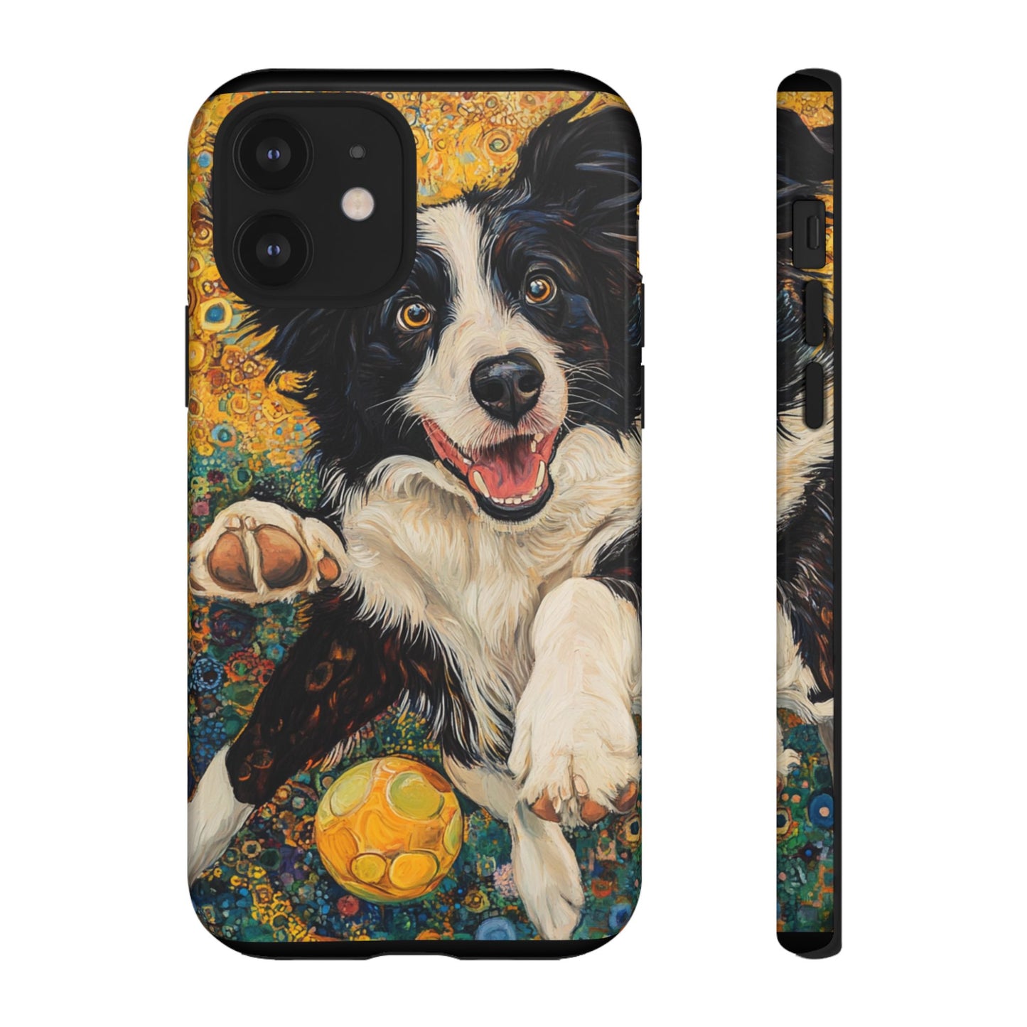 Border Collie Phone Case, Tough Cases, Pet Gifts, Customized Dog Accessories, Dog Mom Gift, Colorful Animal Artwork