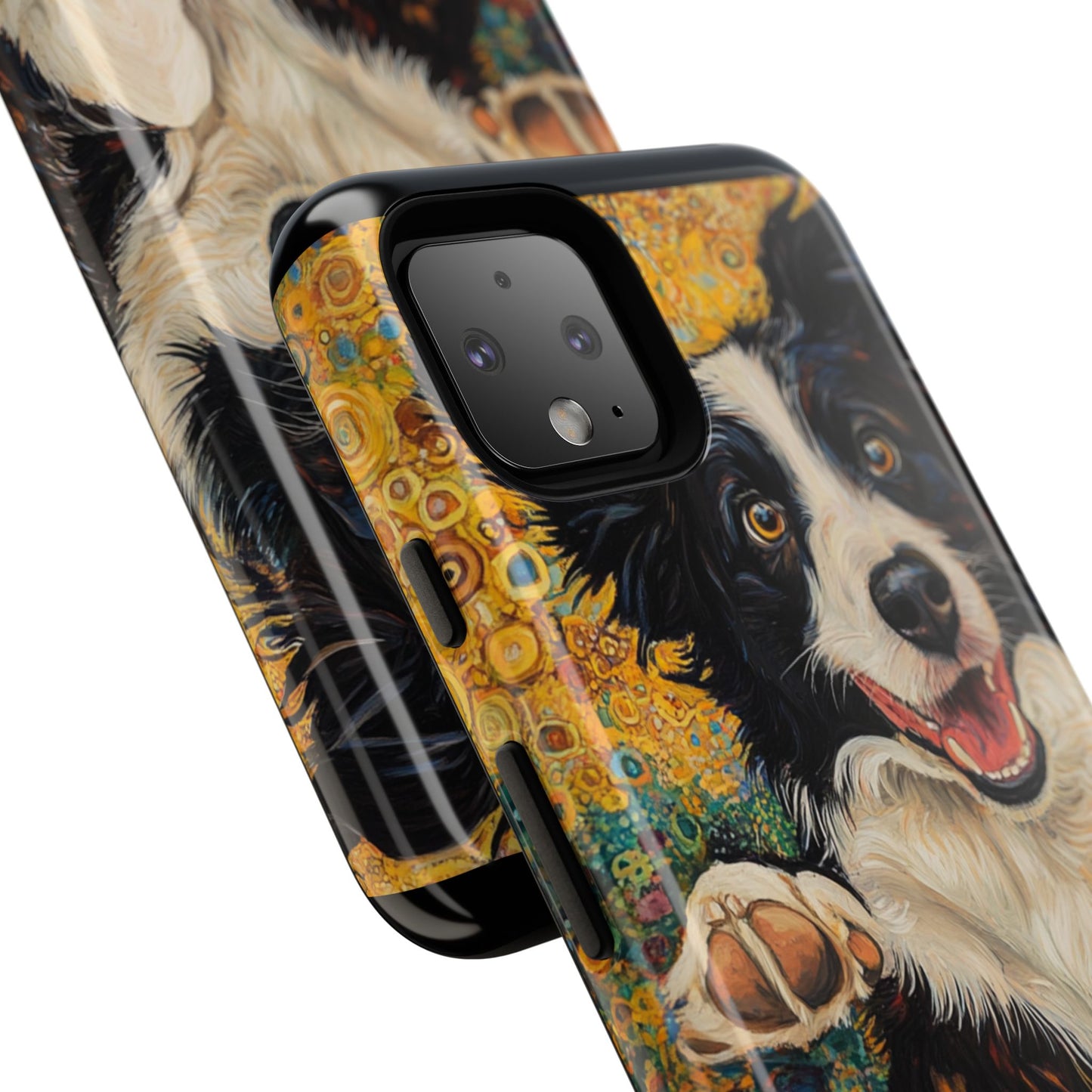 Border Collie Phone Case, Tough Cases, Pet Gifts, Customized Dog Accessories, Dog Mom Gift, Colorful Animal Artwork