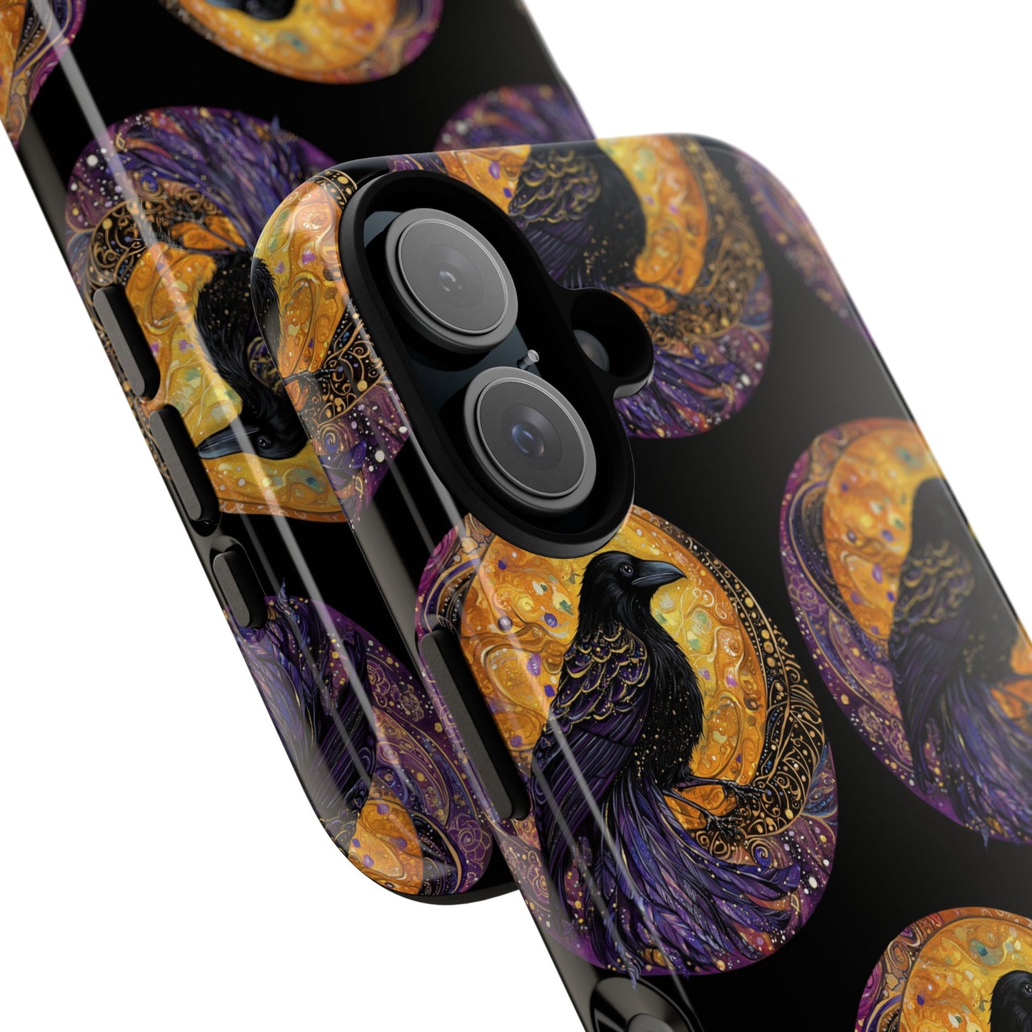 Raven Celestial Phone Case, Astrological Gift, Bird Lover Accessory, Tough Phone Cover, Gothic Aesthetic, Halloween Tech Decor