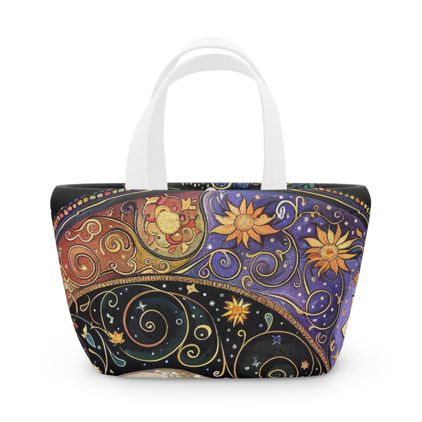 Cosmic Pattern Lunch Bag | Stylish Tote for Lunches, Picnics, Travel, Birthday Gift, Eco-Friendly Bag