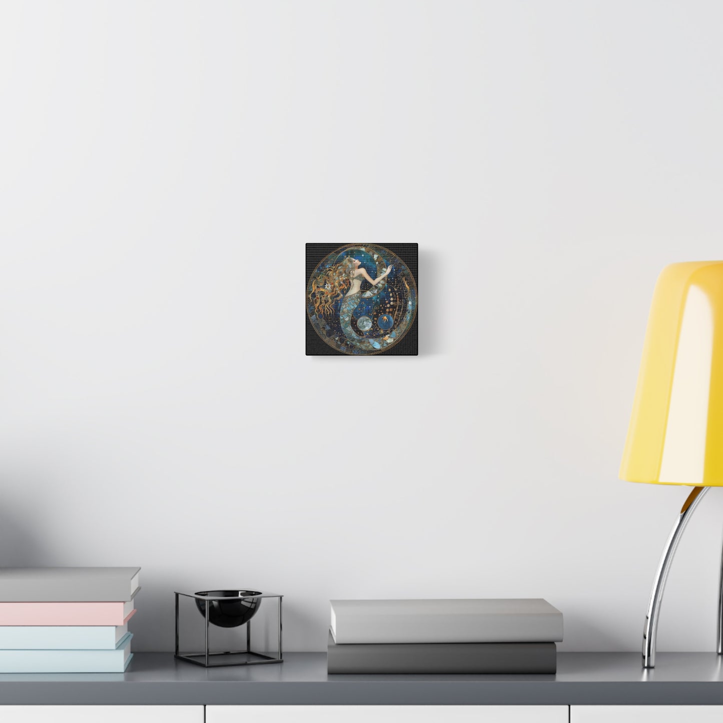 Mermaid Dreams Canvas Art, Ocean Wall Decor, Boho Home Decor, Gift for Her, Coastal Decoration, Celestial Art