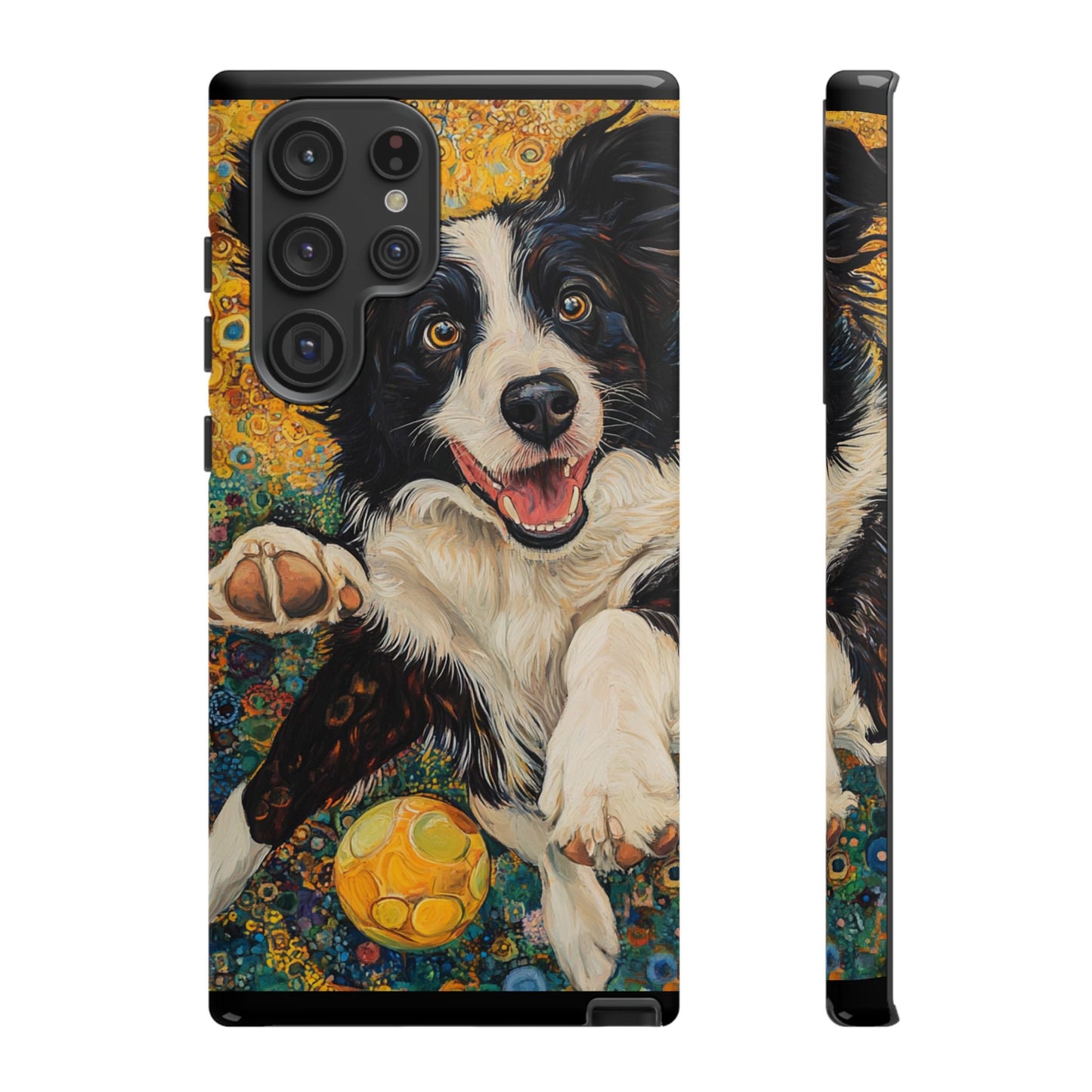 Border Collie Phone Case, Tough Cases, Pet Gifts, Customized Dog Accessories, Dog Mom Gift, Colorful Animal Artwork
