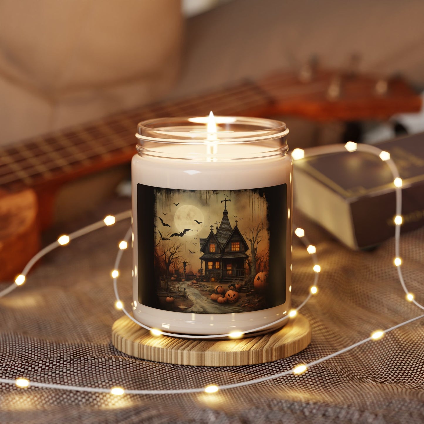 Creepy Halloween Scented Soy Candle, Fall Decor, Halloween Gift, Spooky Home Fragrance, Aromatherapy Candle