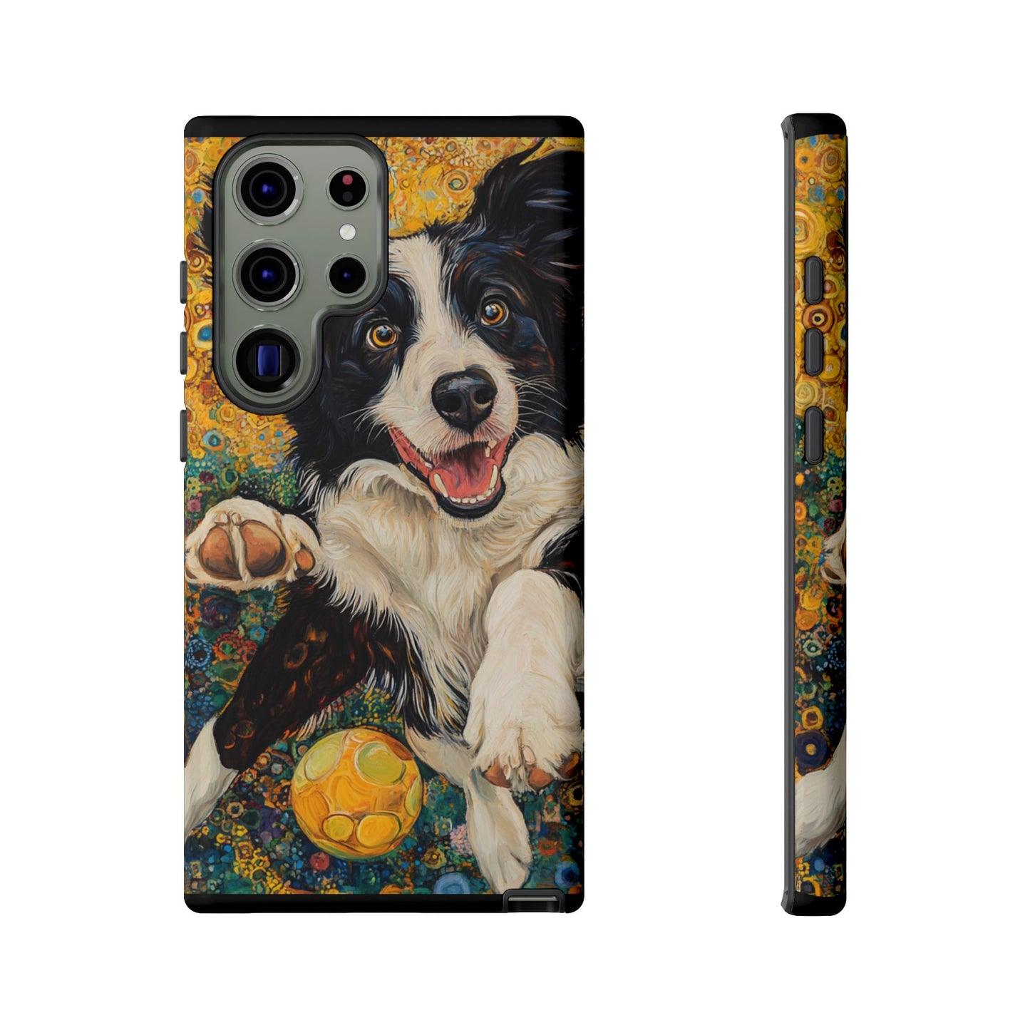 Border Collie Phone Case, Tough Cases, Pet Gifts, Customized Dog Accessories, Dog Mom Gift, Colorful Animal Artwork