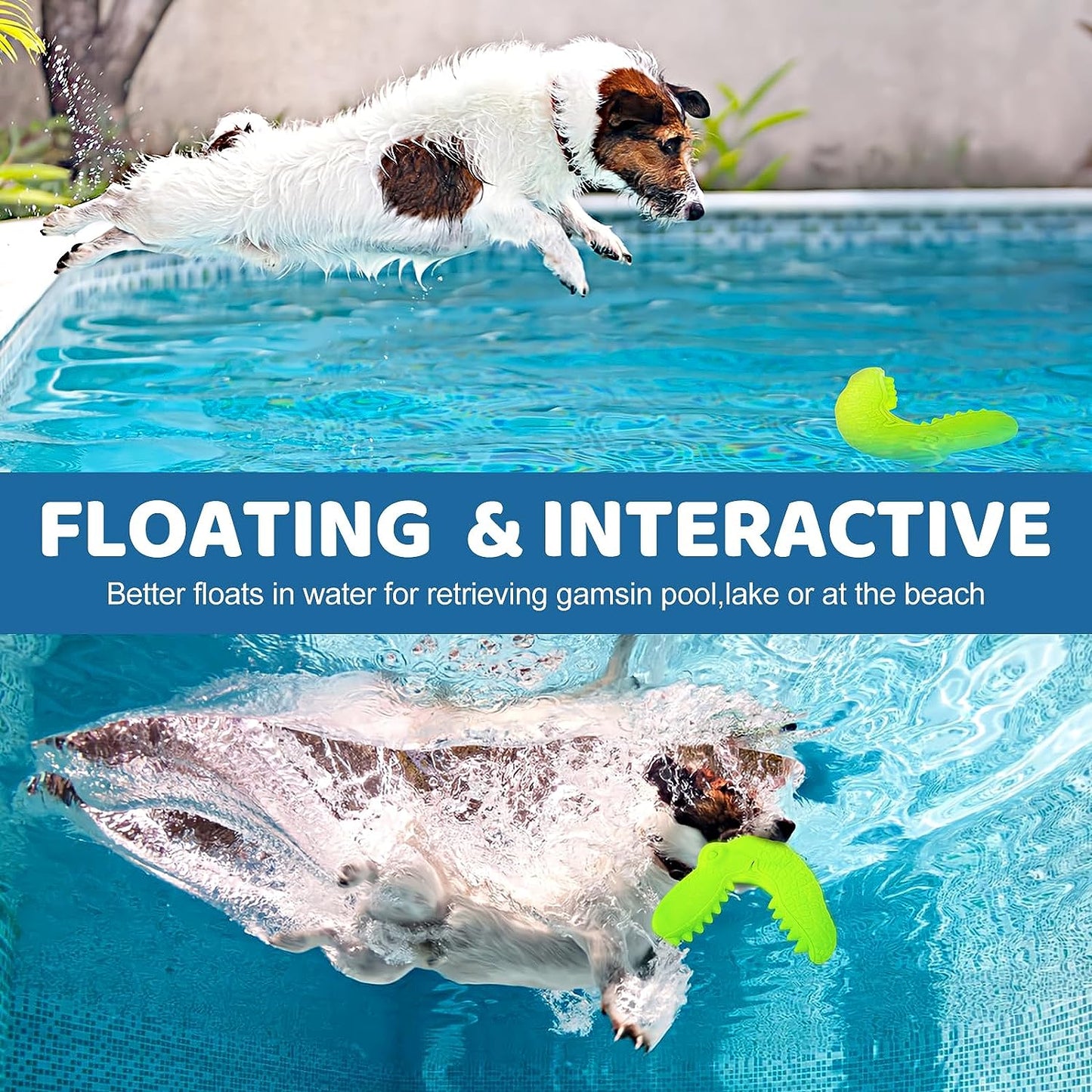 CoubonTail Dog Floating Toy, Dog Chew Toy for Aggressive Chewers, Bodhi Pets