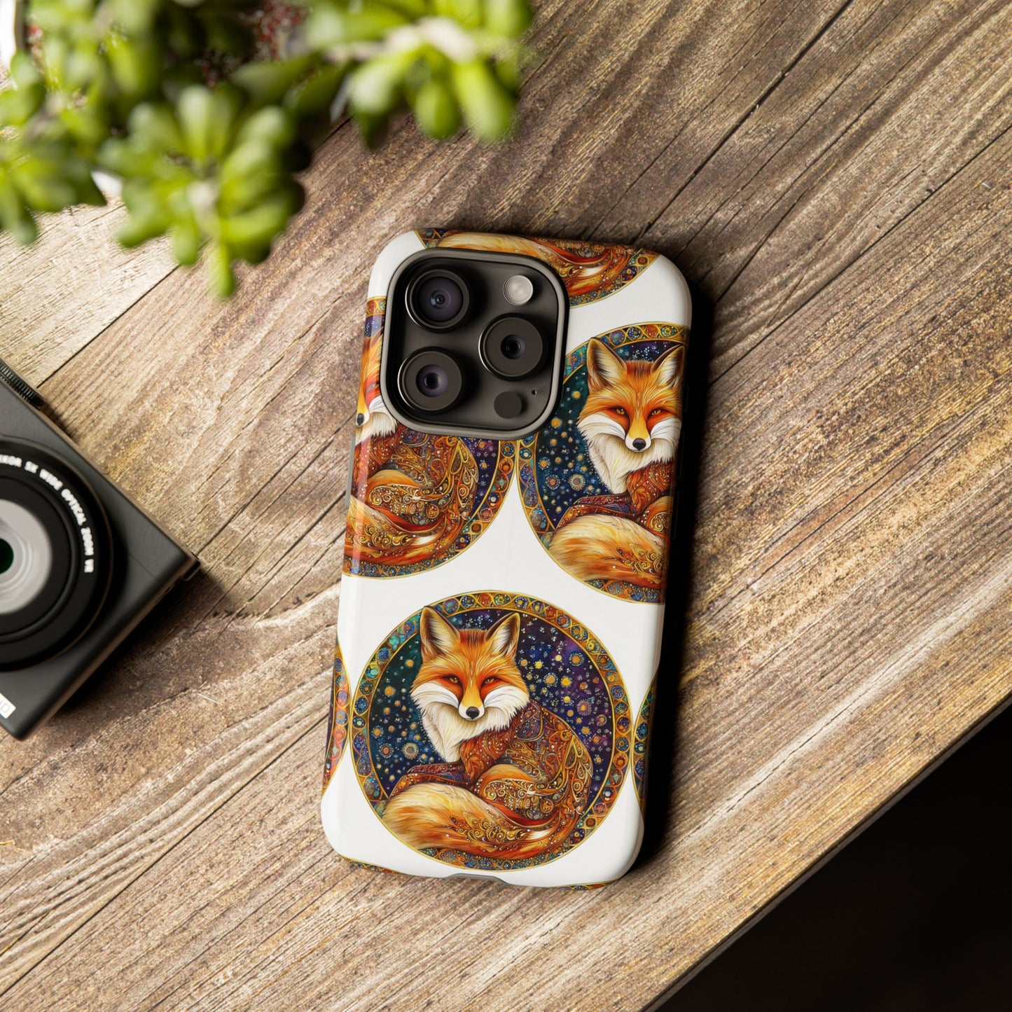 Artistic Fox Phone Case, Tough Phone Cover, Unique Gift for Animal Lovers, Stylish Tech Accessory, Nature-Inspired Decor