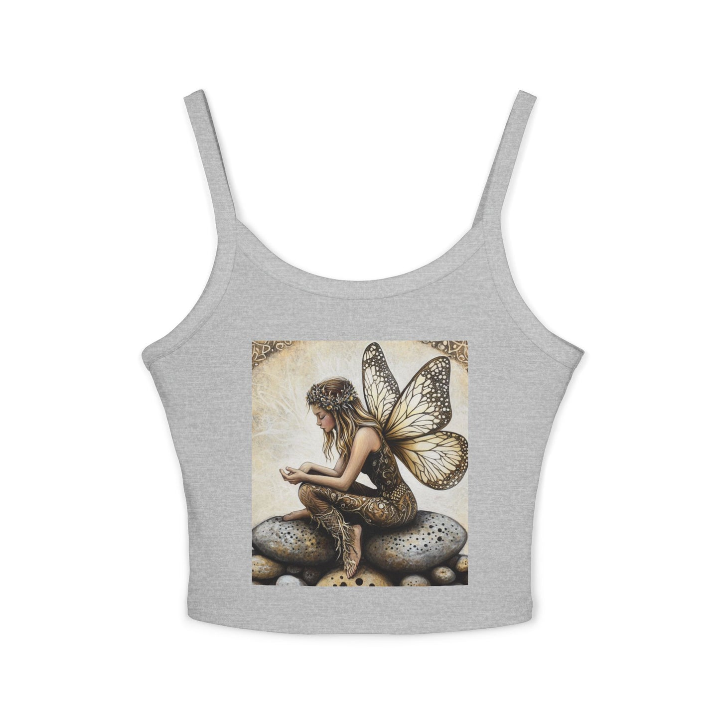 Stone Fairy Women's Spaghetti Strap Tank Top, Boho Fashion, Summer Style, Festival Wear, Gift for Her, Magical Top