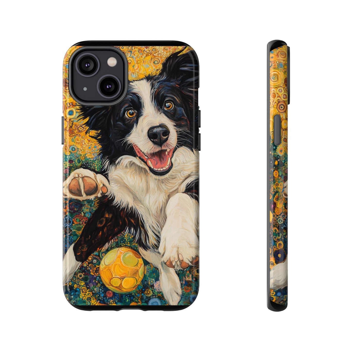 Border Collie Phone Case, Tough Cases, Pet Gifts, Customized Dog Accessories, Dog Mom Gift, Colorful Animal Artwork