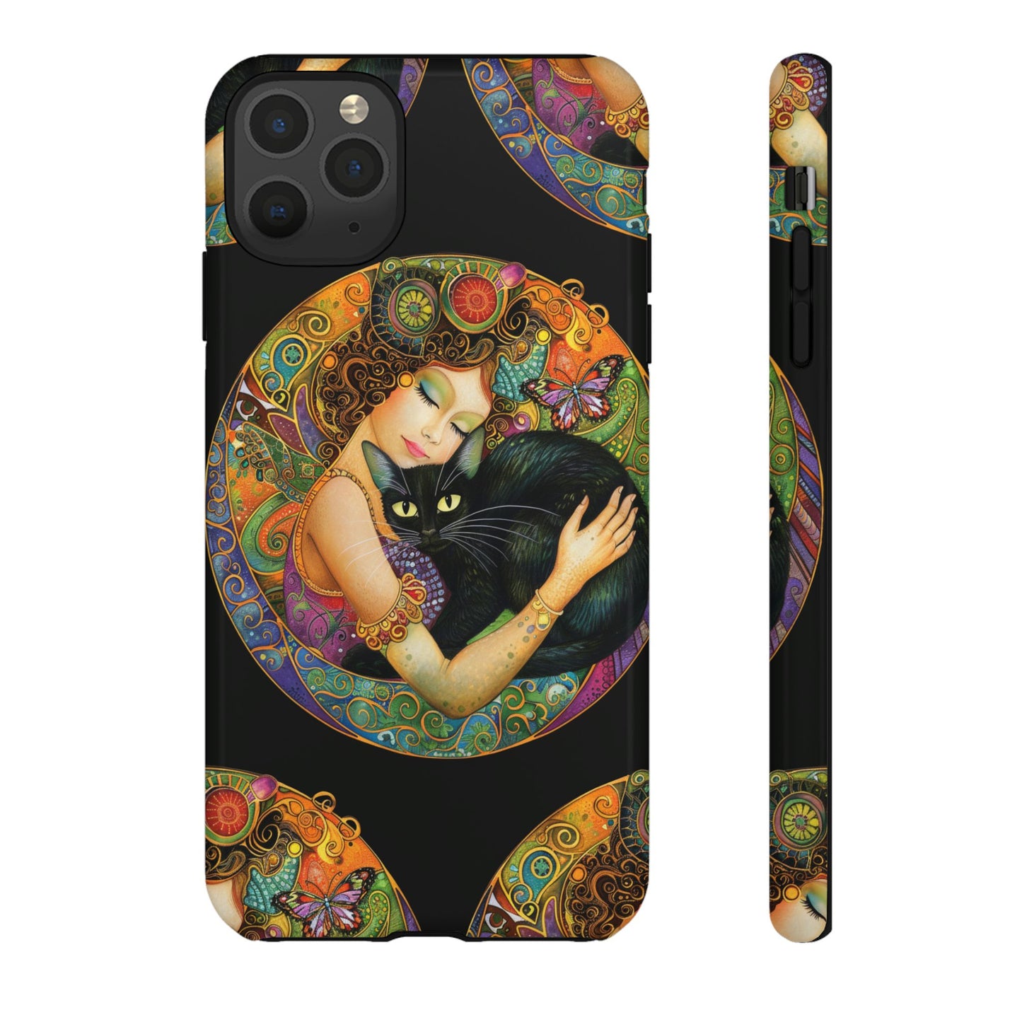 Tough Cases Phone Case, Colorful Protective Cover for Cat Lovers, Trendy Gift for Birthdays, Unique Art Phone Accessories