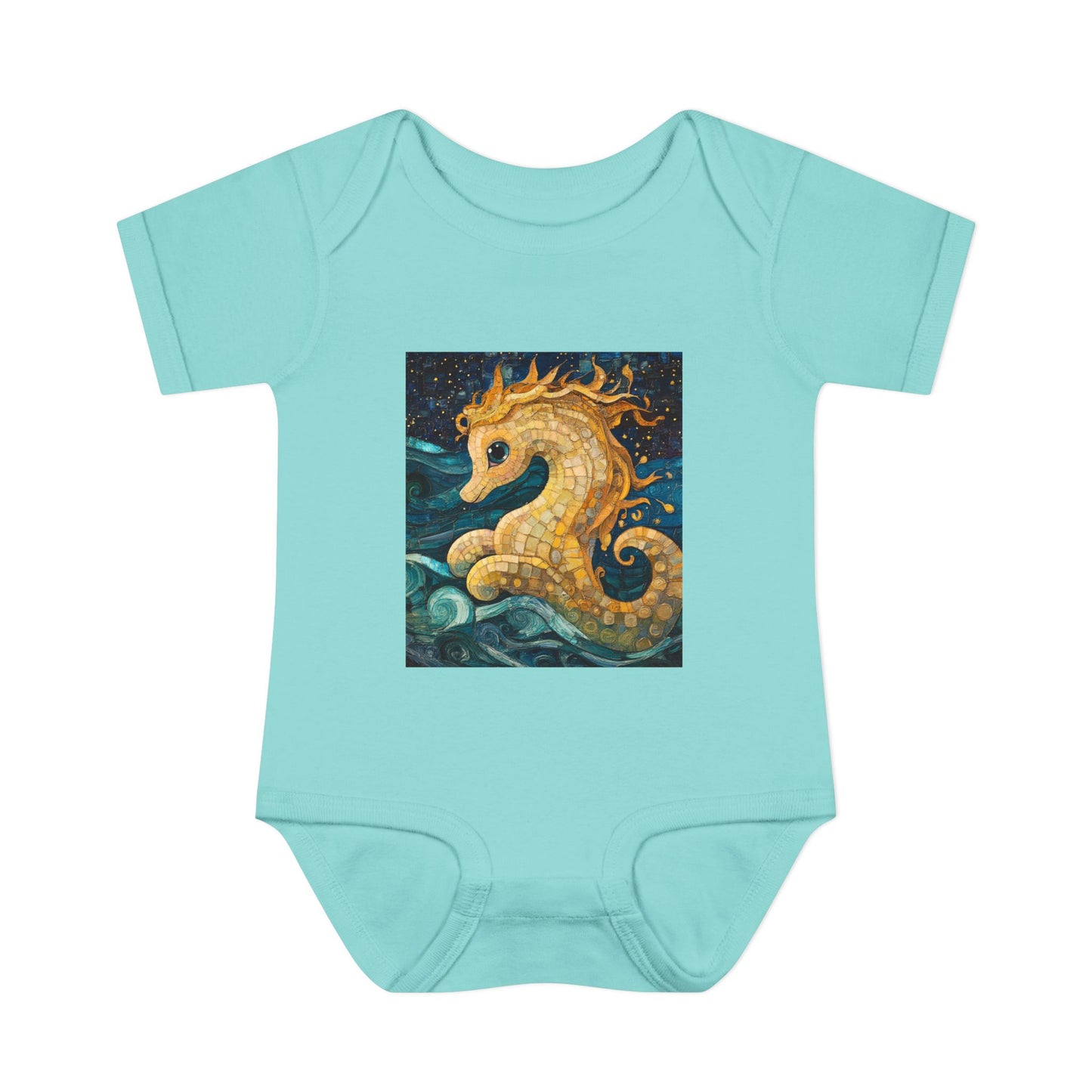 Baby Seahorse Baby Bodysuit, Cute Infant Clothing, Ocean Theme Baby Gift, Nursery Decor, Baby Shower Gift, Sea Creature Outfit