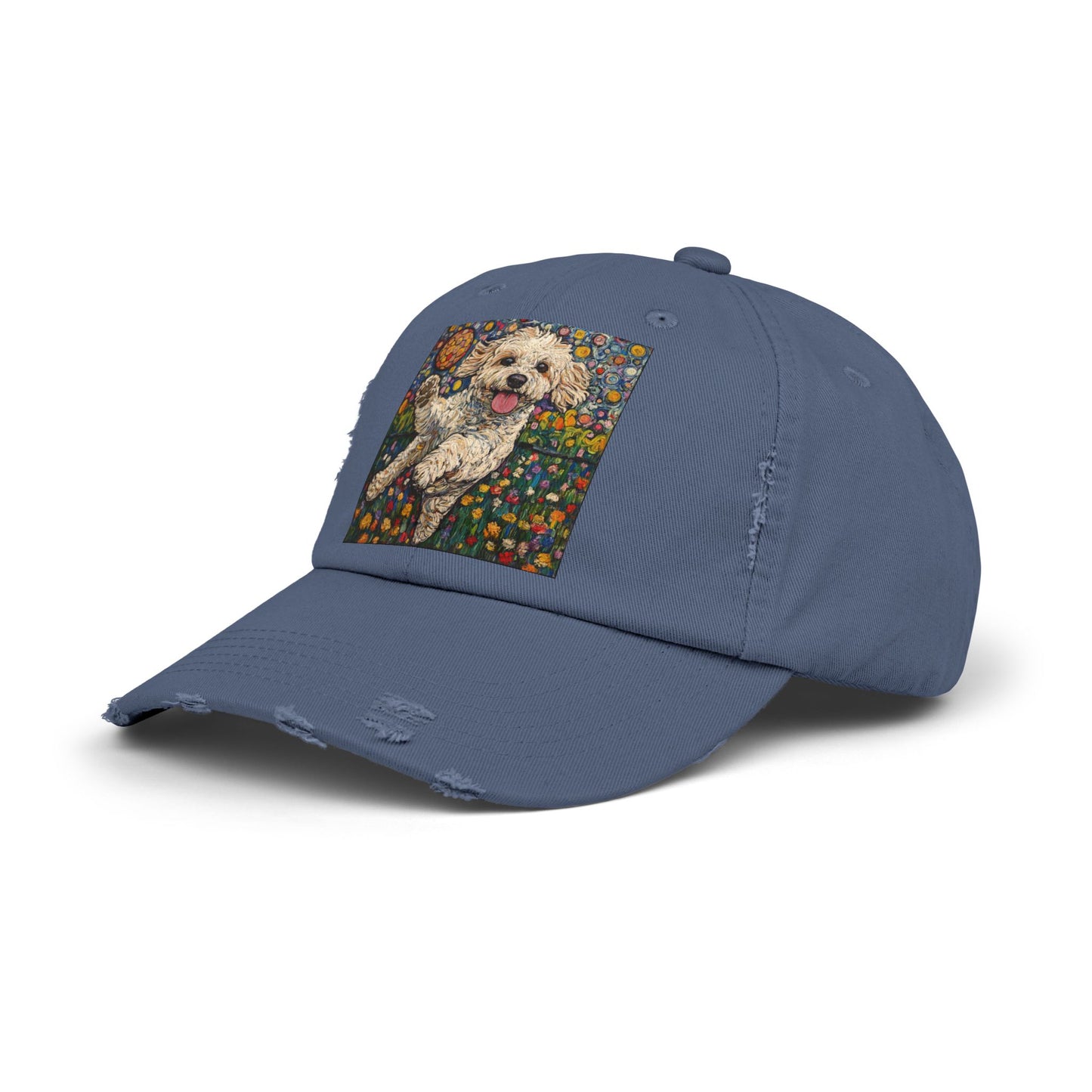Doodle Pickleball Art Cap, Distressed Baseball Hat, Pet Lover Gift, Casual Summer Hat, Dog Mom Cap, Fun Gift for Dog Owners