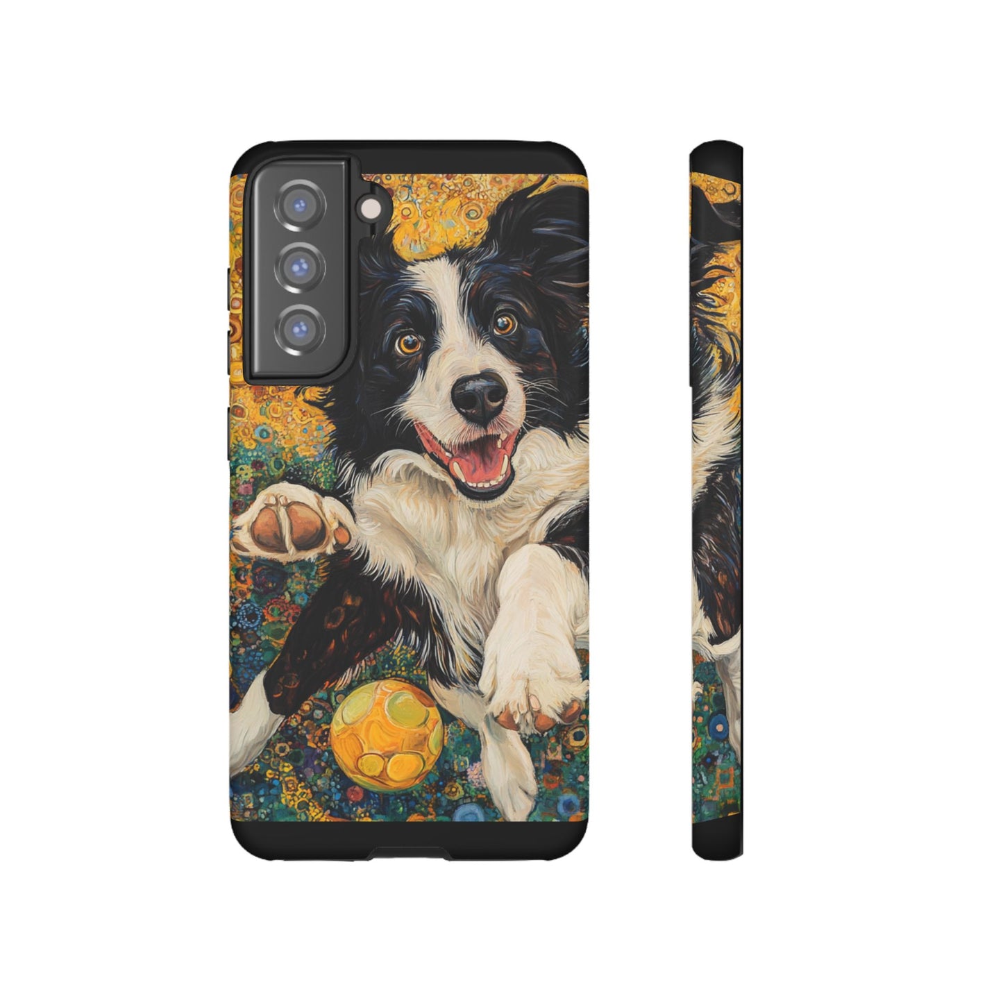 Border Collie Phone Case, Tough Cases, Pet Gifts, Customized Dog Accessories, Dog Mom Gift, Colorful Animal Artwork