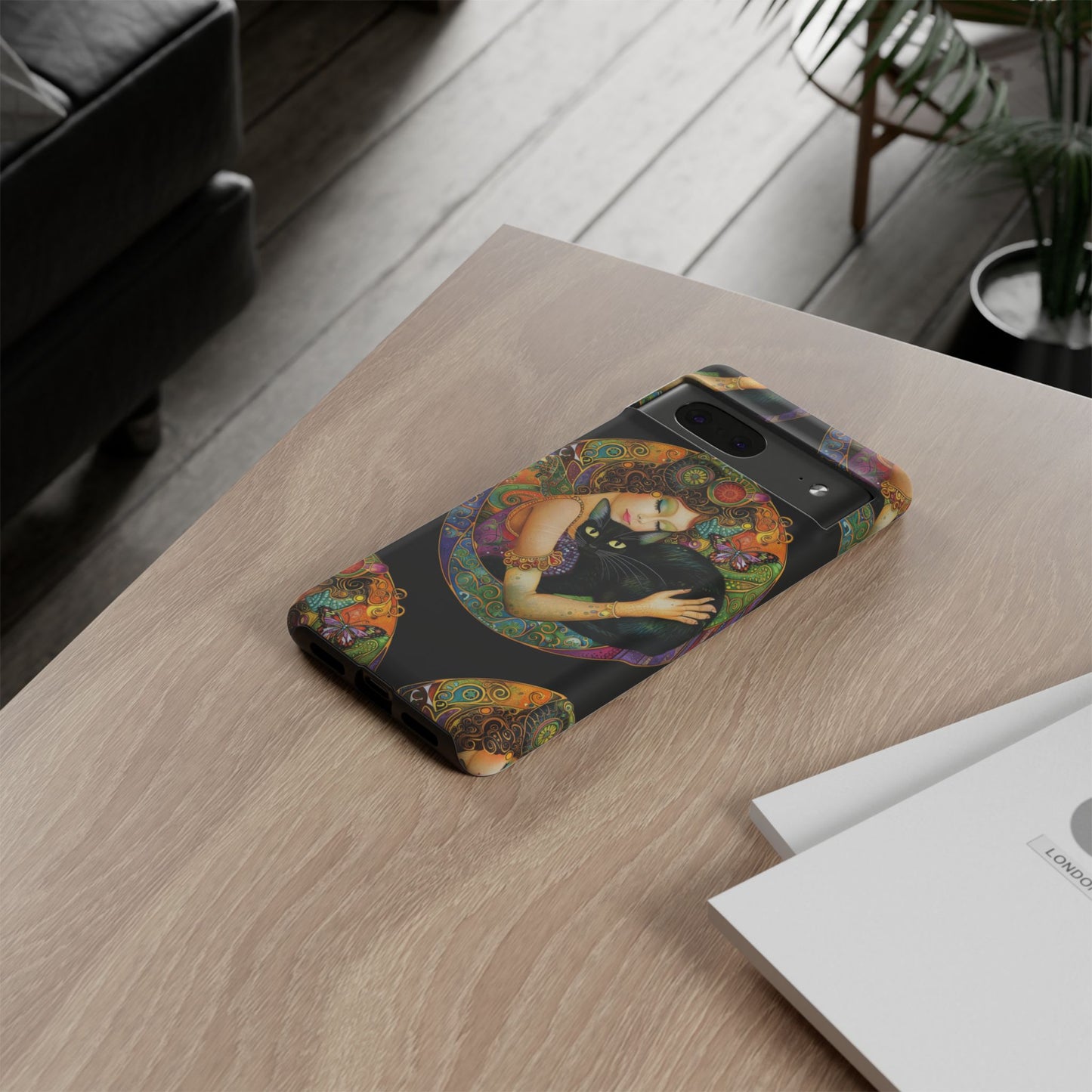 Tough Cases Phone Case, Colorful Protective Cover for Cat Lovers, Trendy Gift for Birthdays, Unique Art Phone Accessories