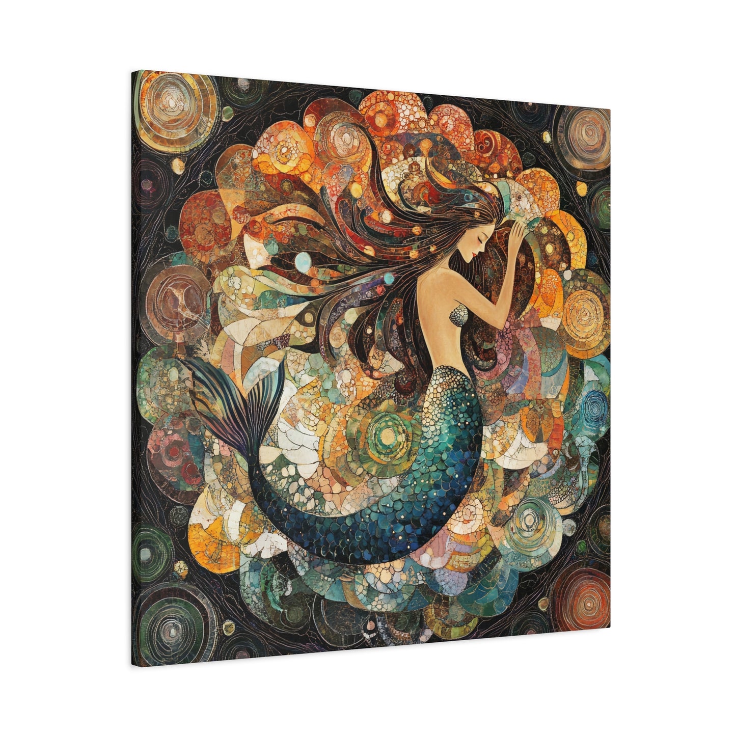 Mermaid Art Print, Canvas Wall Decor, Ocean-Themed Home Decor, Unique Gift for Mermaid Lovers, Nautical Wall Art, Coastal Decor