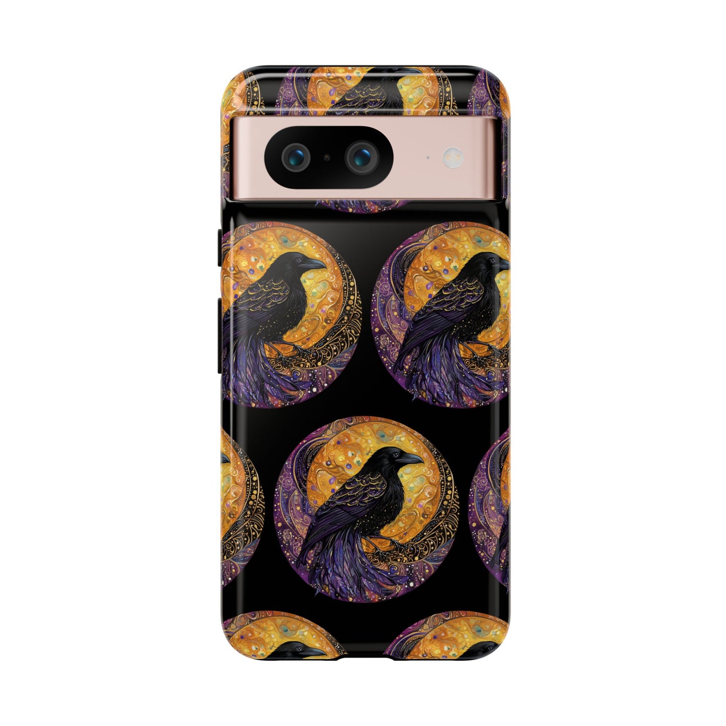 Raven Celestial Phone Case, Astrological Gift, Bird Lover Accessory, Tough Phone Cover, Gothic Aesthetic, Halloween Tech Decor