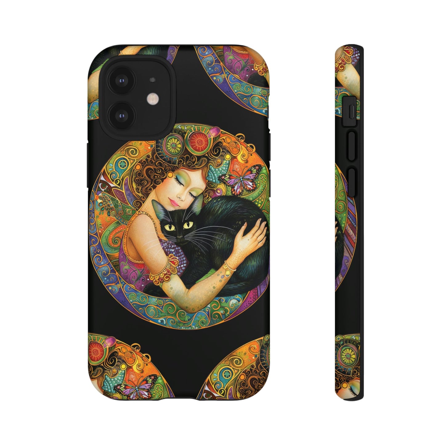 Tough Cases Phone Case, Colorful Protective Cover for Cat Lovers, Trendy Gift for Birthdays, Unique Art Phone Accessories