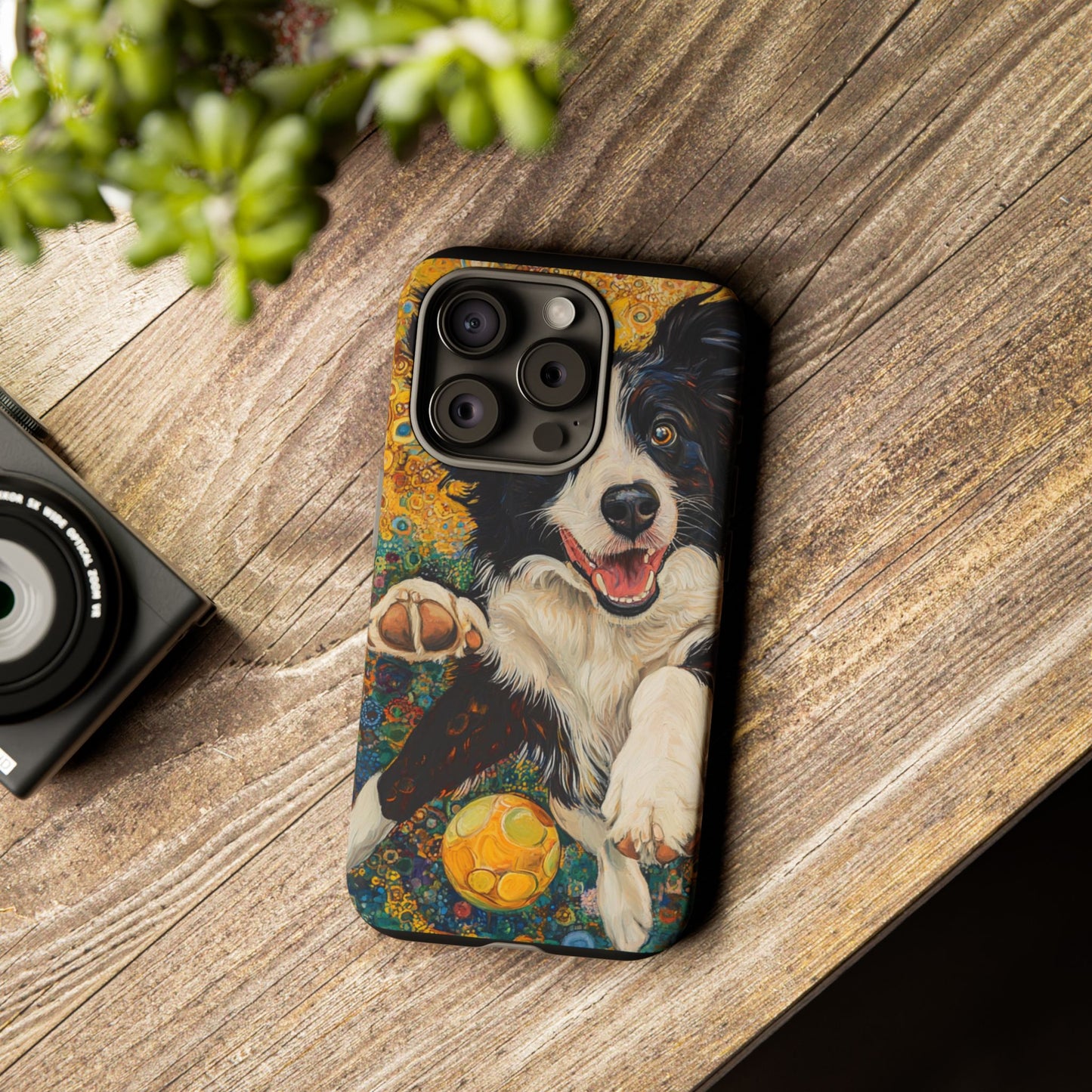 Border Collie Phone Case, Tough Cases, Pet Gifts, Customized Dog Accessories, Dog Mom Gift, Colorful Animal Artwork