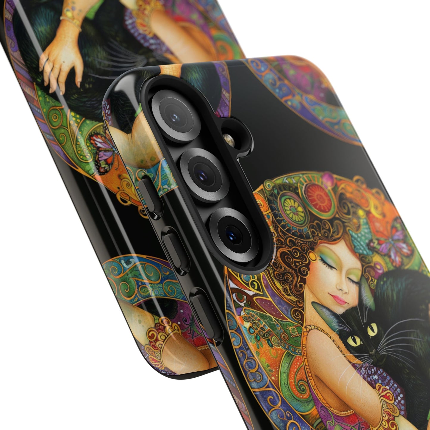 Tough Cases Phone Case, Colorful Protective Cover for Cat Lovers, Trendy Gift for Birthdays, Unique Art Phone Accessories