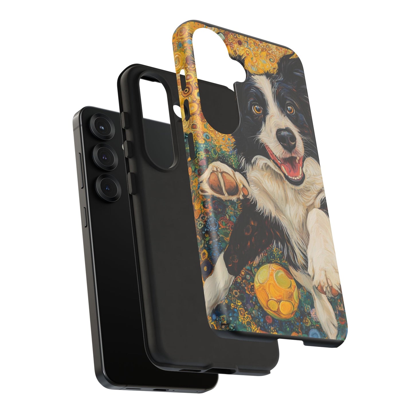 Border Collie Phone Case, Tough Cases, Pet Gifts, Customized Dog Accessories, Dog Mom Gift, Colorful Animal Artwork