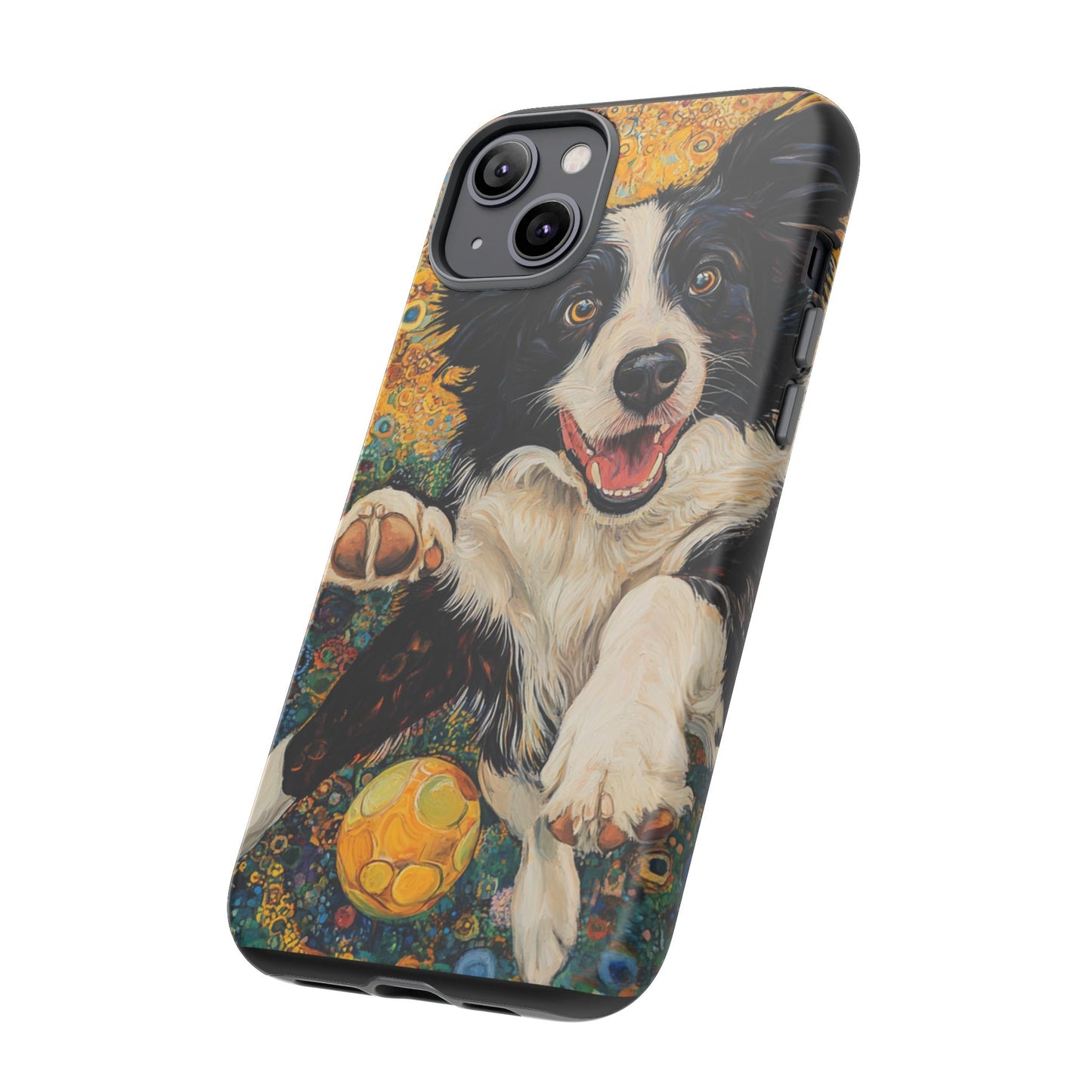 Border Collie Phone Case, Tough Cases, Pet Gifts, Customized Dog Accessories, Dog Mom Gift, Colorful Animal Artwork