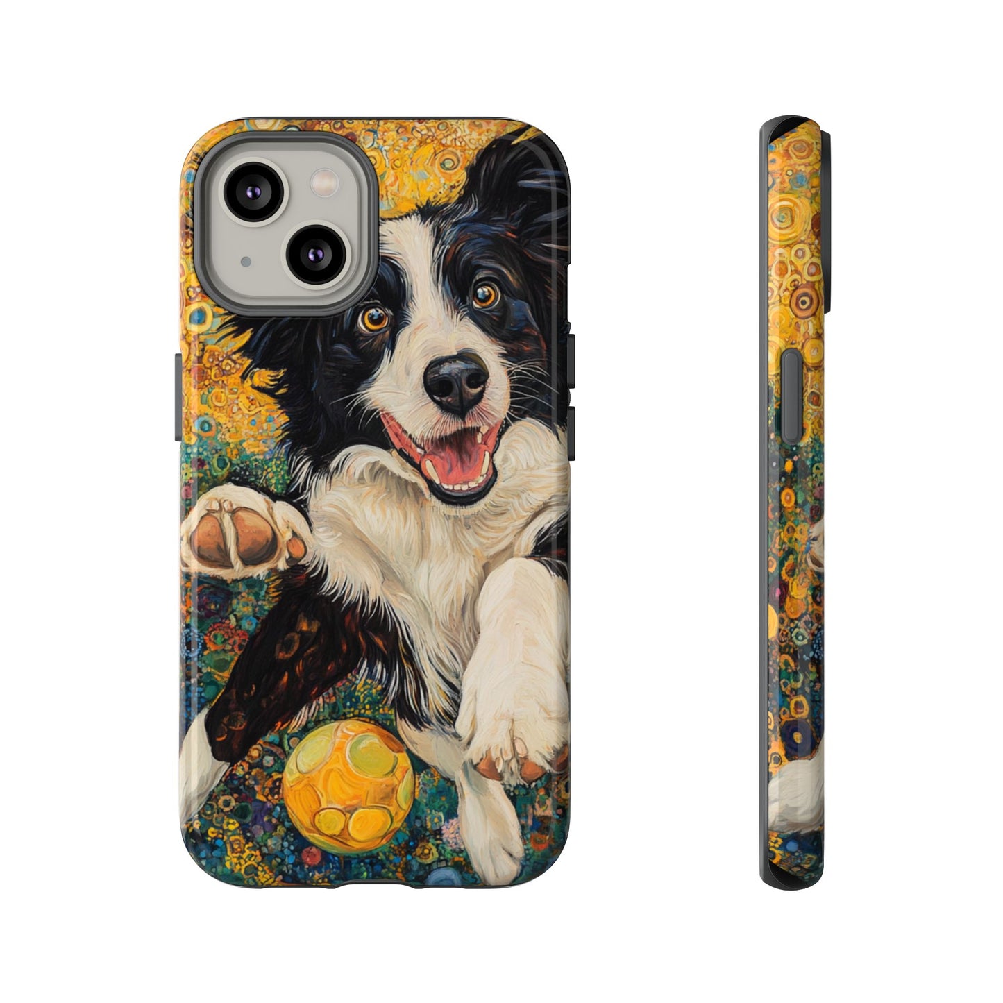 Border Collie Phone Case, Tough Cases, Pet Gifts, Customized Dog Accessories, Dog Mom Gift, Colorful Animal Artwork
