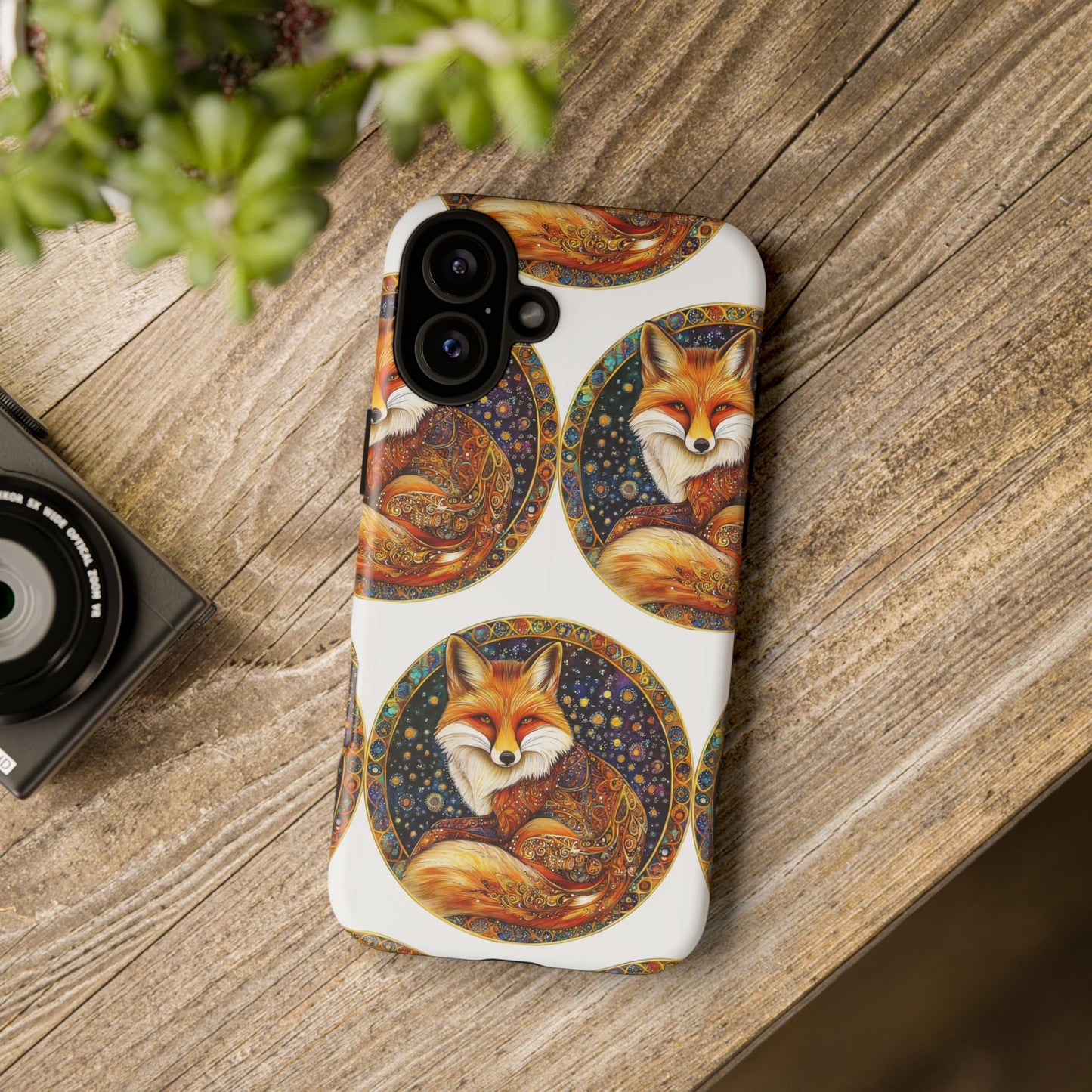 Artistic Fox Phone Case, Tough Phone Cover, Unique Gift for Animal Lovers, Stylish Tech Accessory, Nature-Inspired Decor