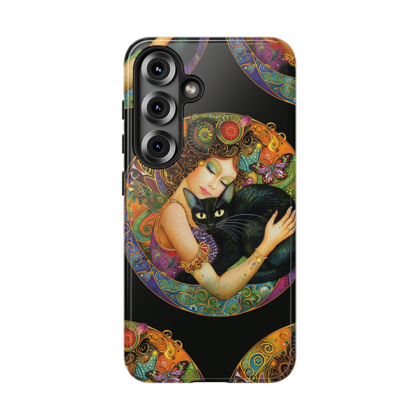 Tough Cases Phone Case, Colorful Protective Cover for Cat Lovers, Trendy Gift for Birthdays, Unique Art Phone Accessories